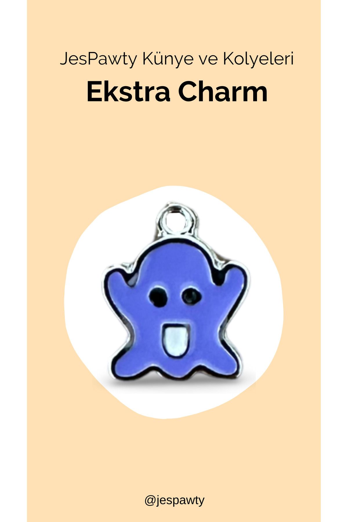 JesPawty Kolye ve Künye İle Uyumlu Charm Gümüş Renk Kaplama