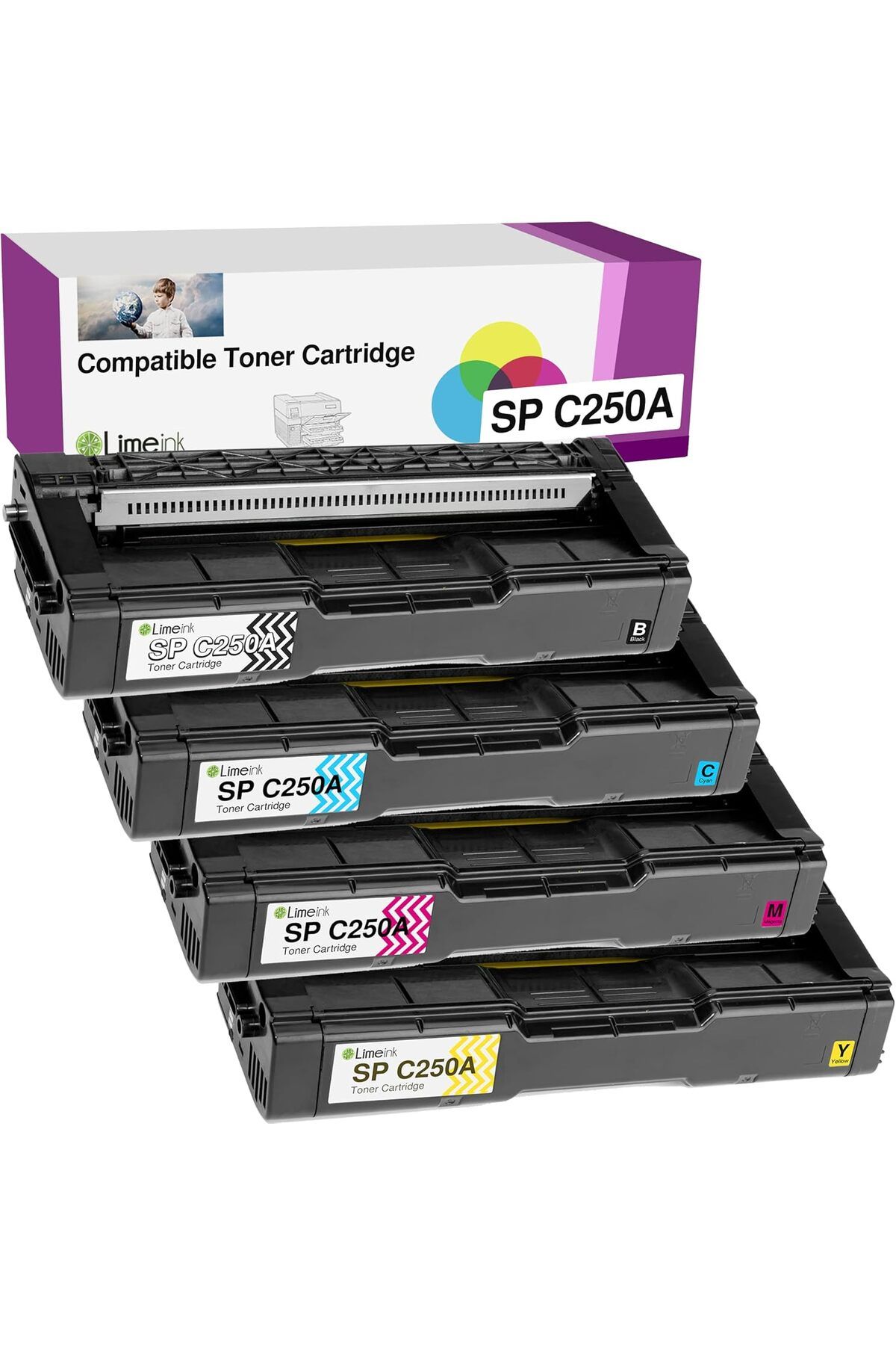 Ricoh Aficio SP C250DN C250SF C261SFN C261SFNw C261DNw 1 Black 1 Cyan 1 Magenta 1 Yellow
