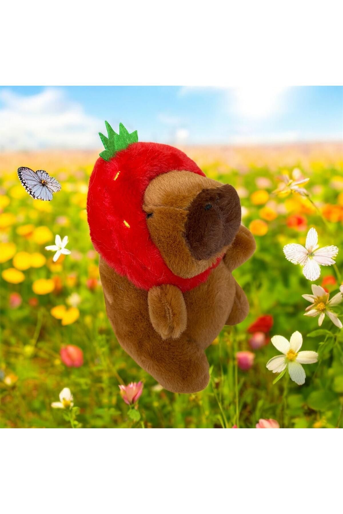 ÇERÇİ MELEK Kapibara Peluş Anahtarlık – 13 cm