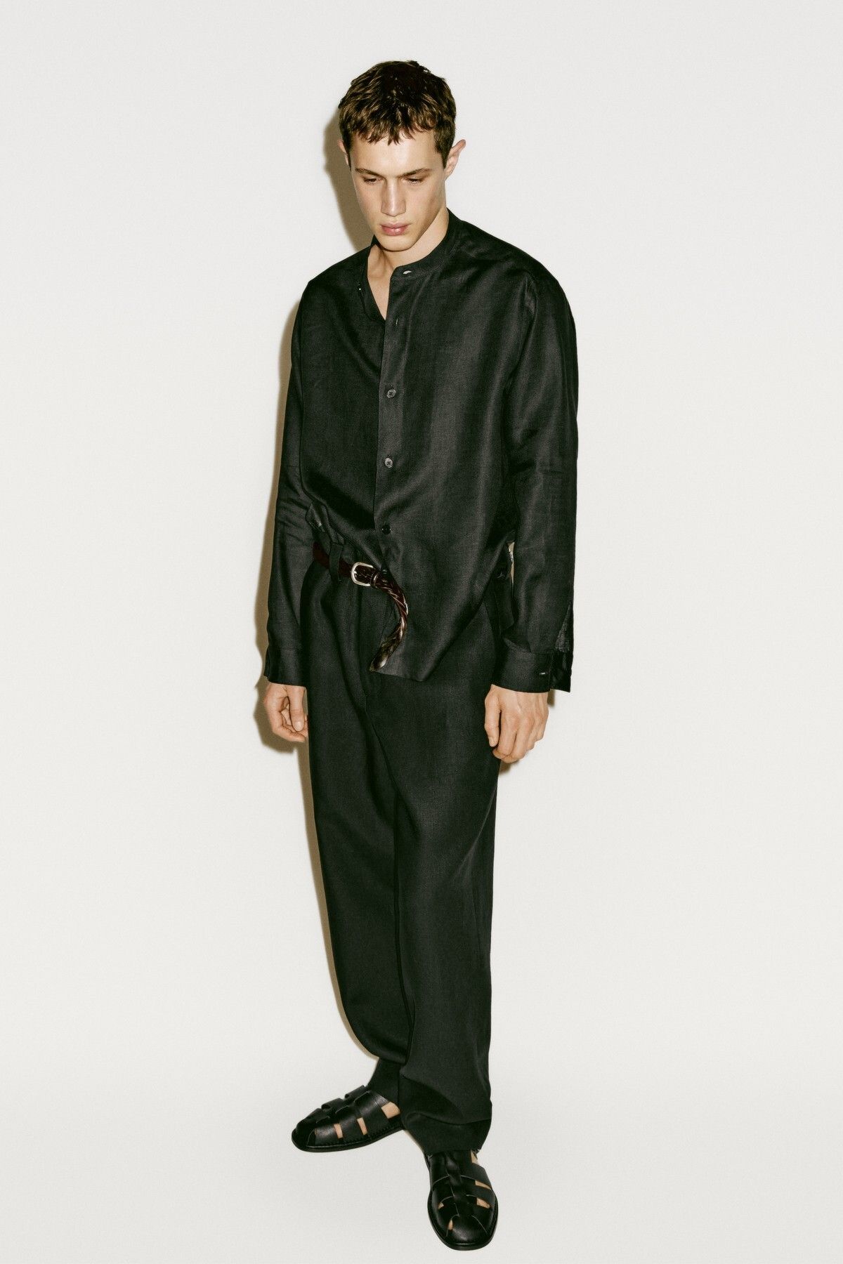 Massimo Dutti Regular fit keten gömlek - Limited Edition