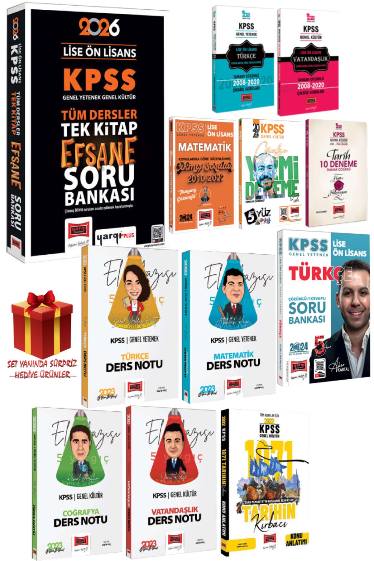 Yargı Yayınları 2026 Yargı Lise Ön Lisans Tüm Dersler Efsane Soru Bankası+Çıkmış S+Denemeler+Ders Notu Seti+Hediye