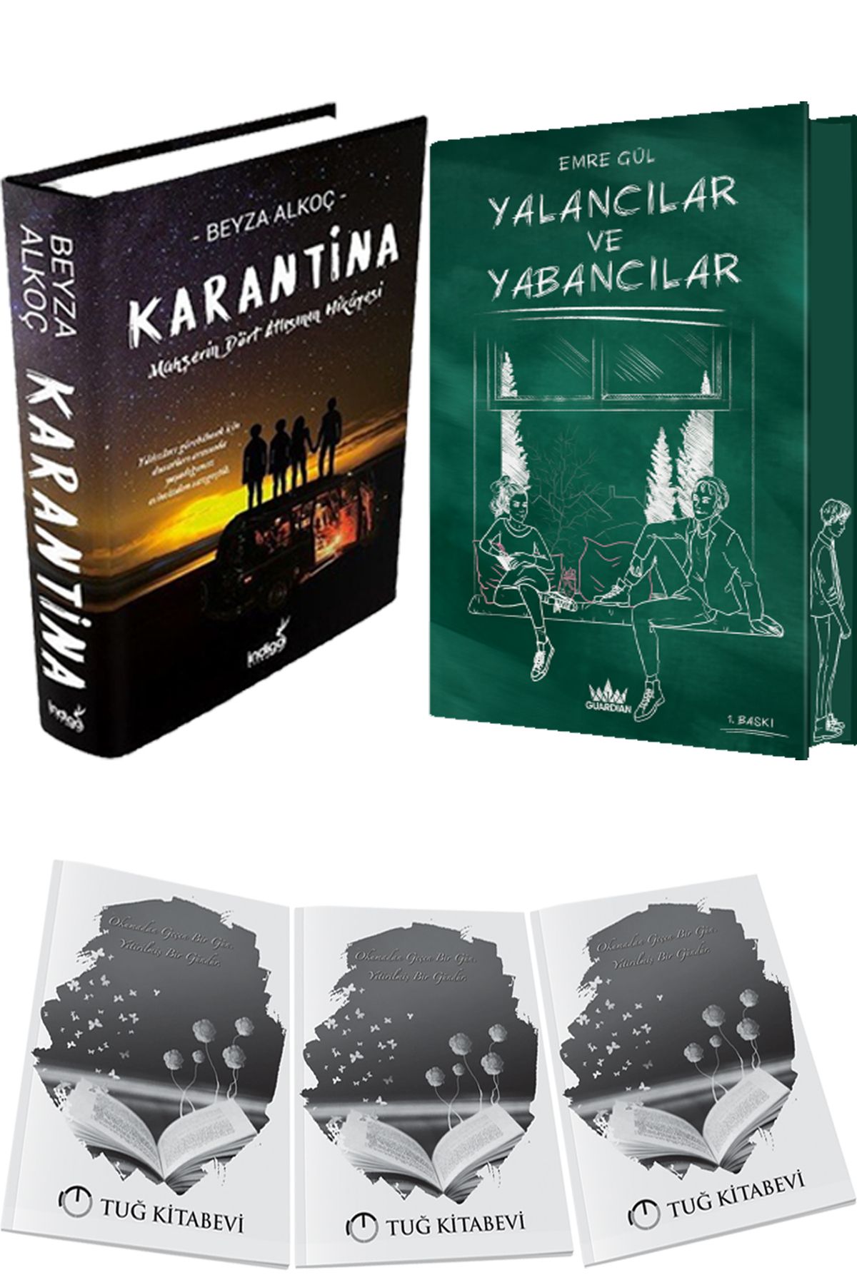 İndigo Kitap Karantina 1 Ciltli ve Yalancılar ve Yabancılar 1 Ciltli Özel Baskı + Hediyeli