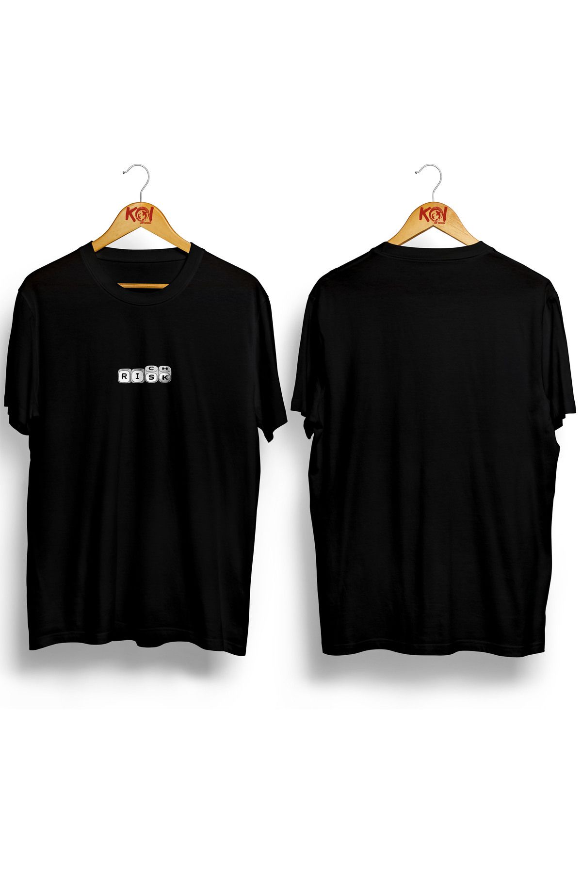 Butik RICH-RISK / Erkek Siyah Renk T-Shirt / %100 Pamuk Premium Quality / Regular Fit