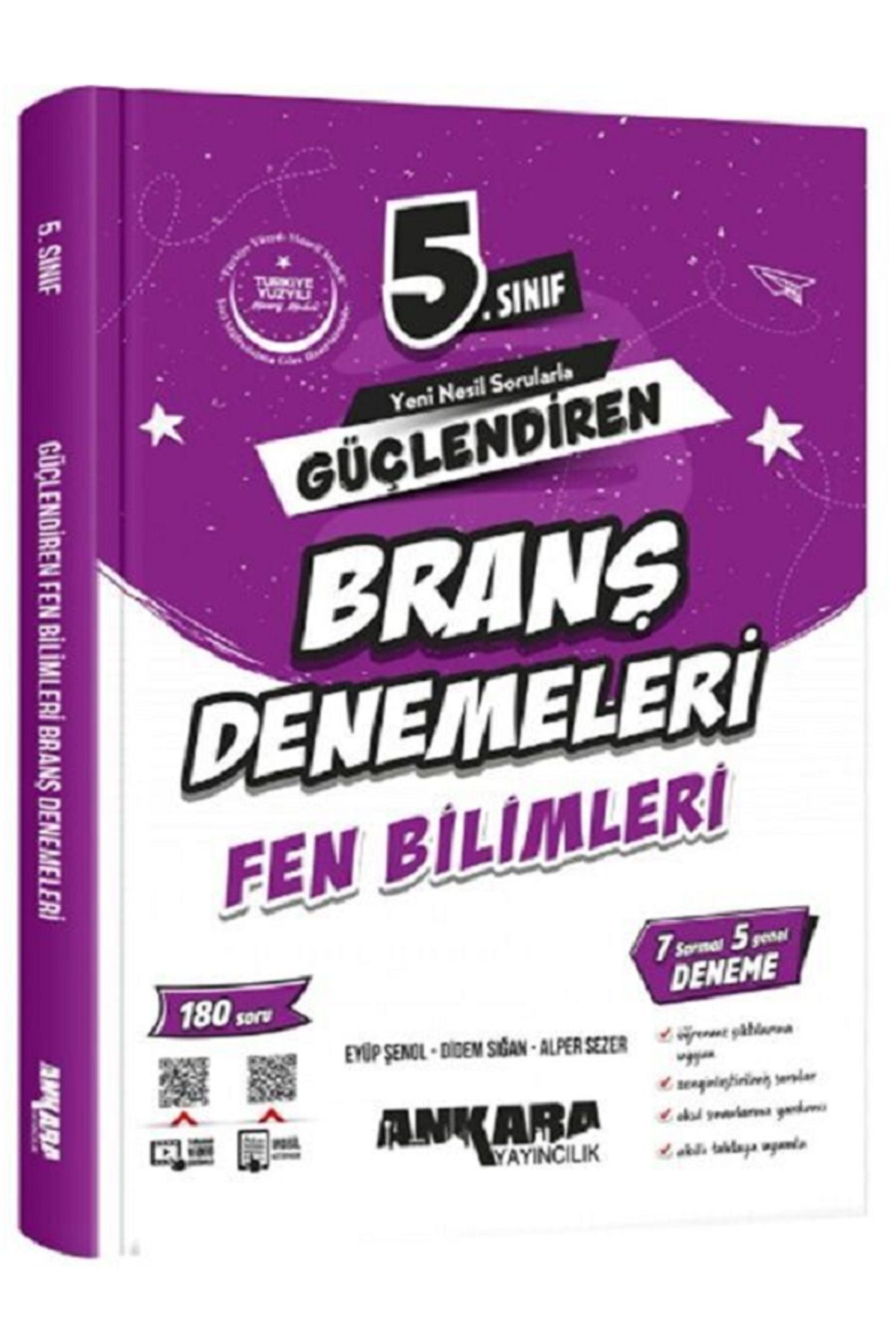 Evrensel İletişim Yayınları 5.Sınıf Ankara Güçlendiren FEN BİLİMLERİ Branş Denemeleri / 7 Sarmal 5 Genel Deneme / 180 Soru