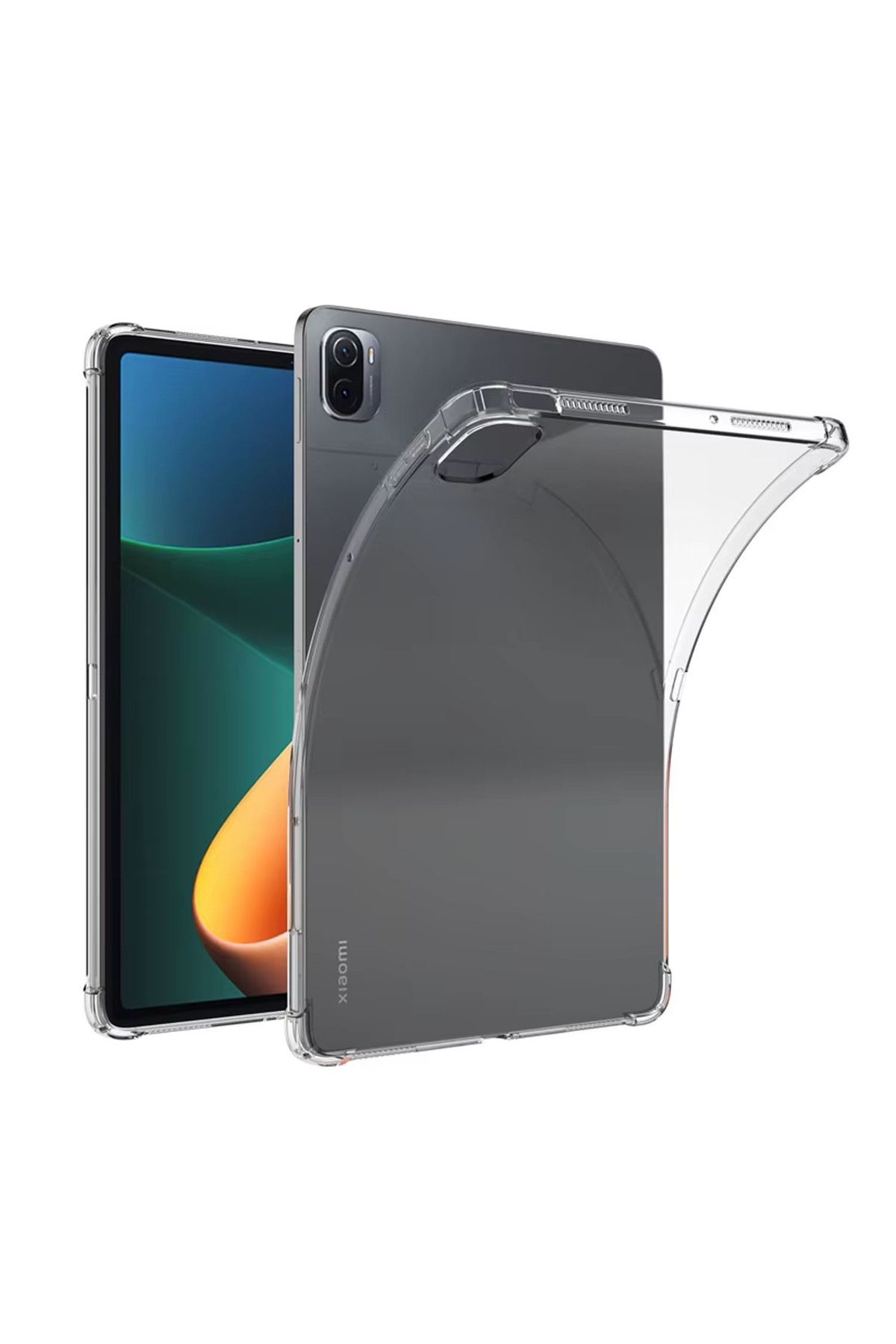 Forzacase Xiaomi Pad 5 11 inch Teblet ile uyumlu Anti Shock Silikon Kılıf Şeffaf - FC014