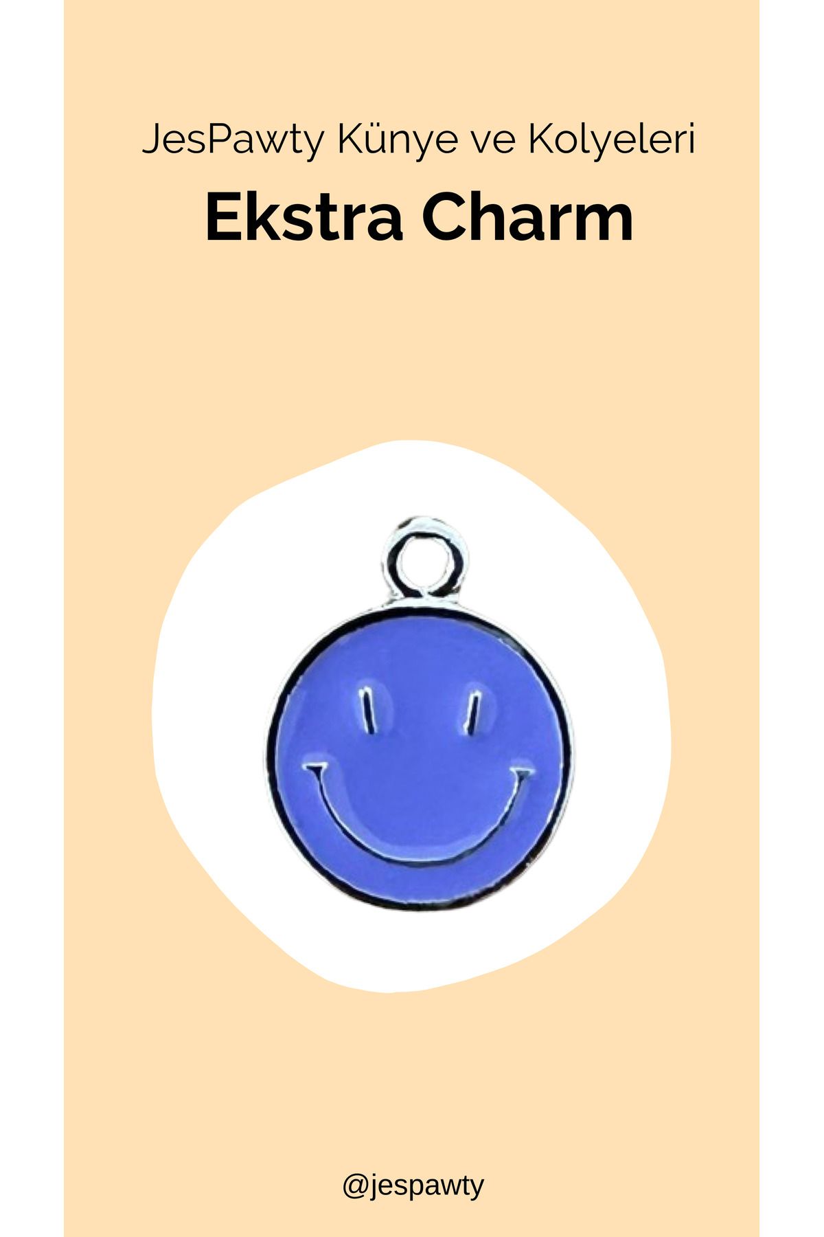 JesPawty Kolye ve Künye İle Uyumlu Charm Gümüş Renk Kaplama