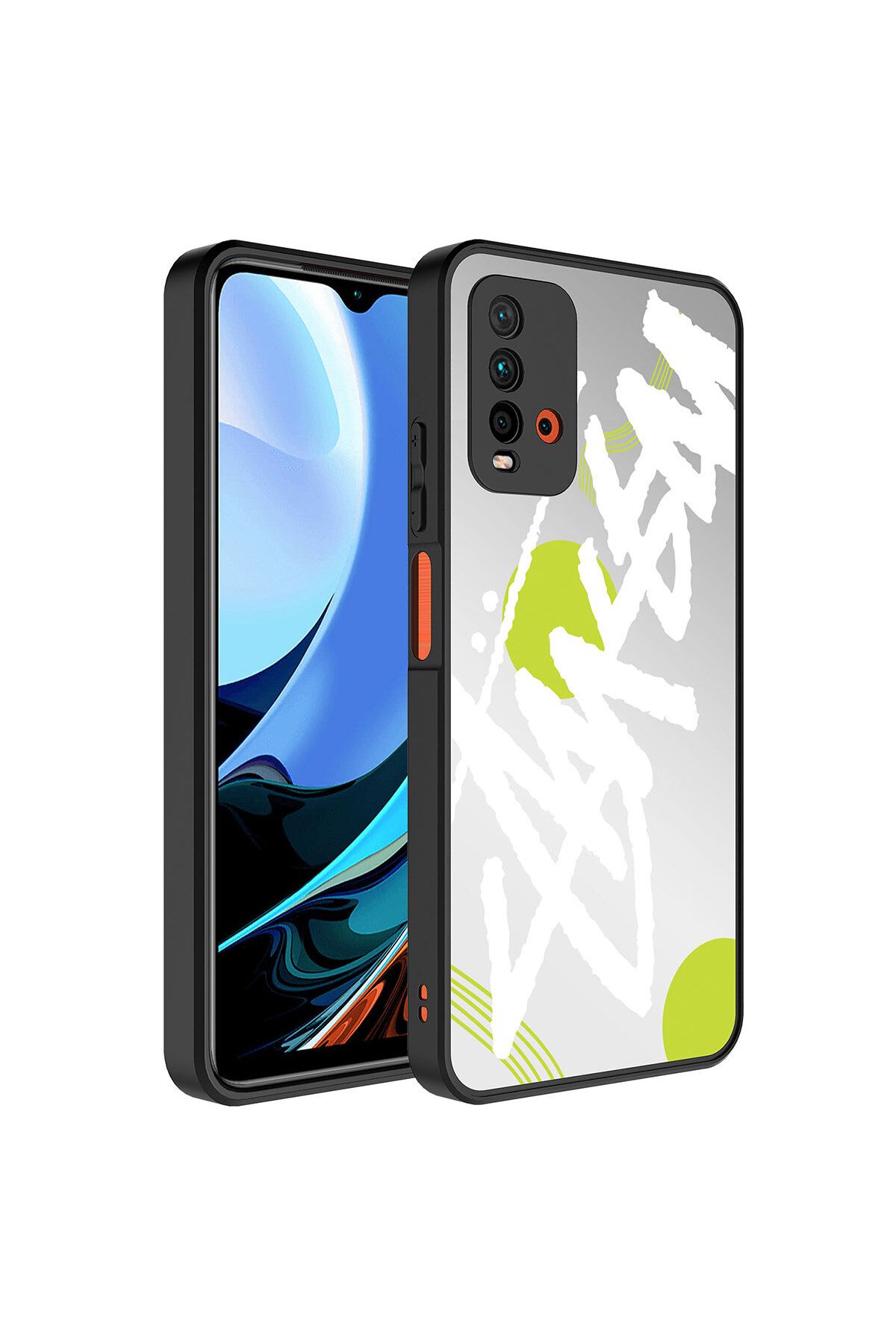 halkhouse Xiaomi Redmi 9T Kılıf Aynalı Desenli Kamera Korumalı Parlak Sert Silikon Esnek Renkli Mirror Kapak