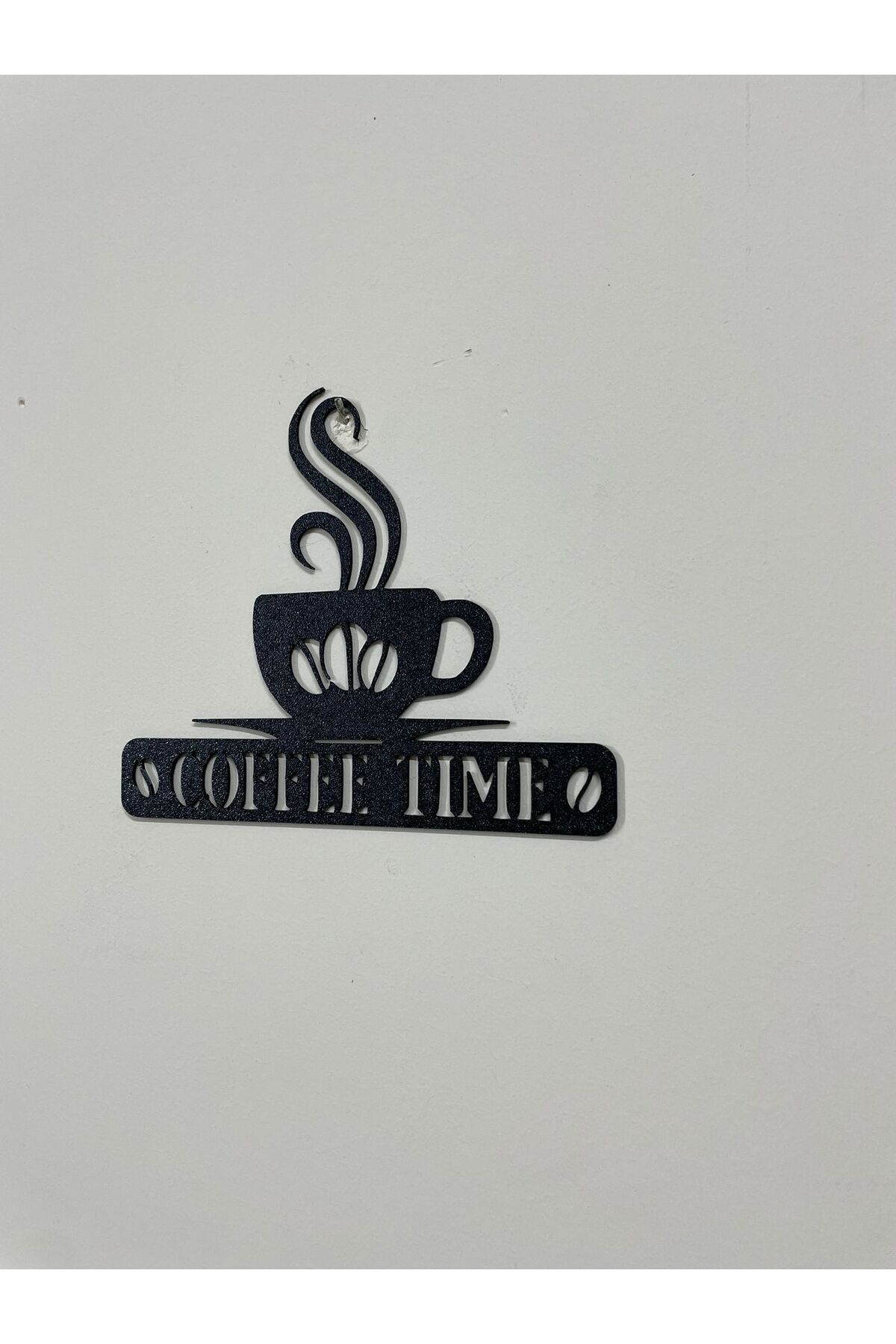 3dmakers Coffee Time Yazılı Duvar Dekoru – 3D Baskı Mutfak & Kahve Alanı Süsü