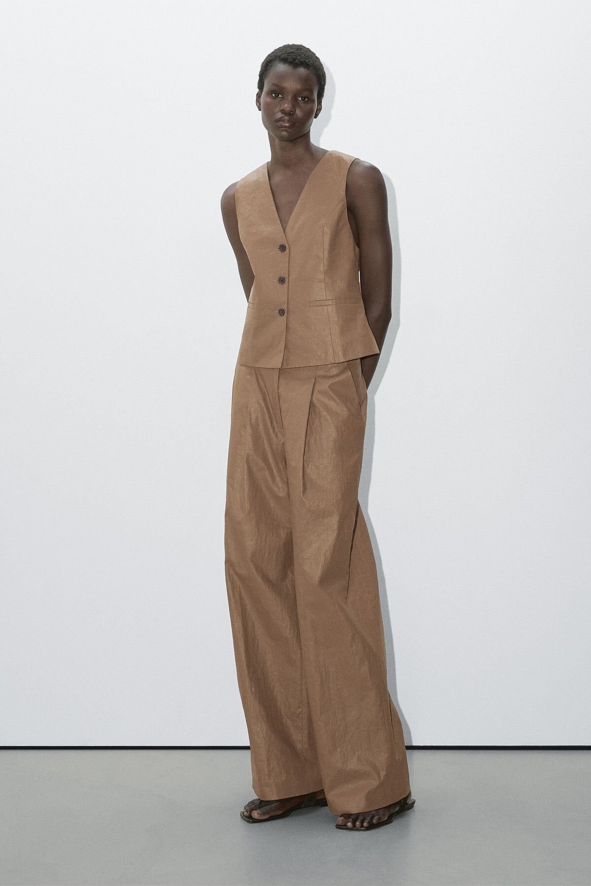 Massimo Dutti Pamuk karışımlı yelek - Studio