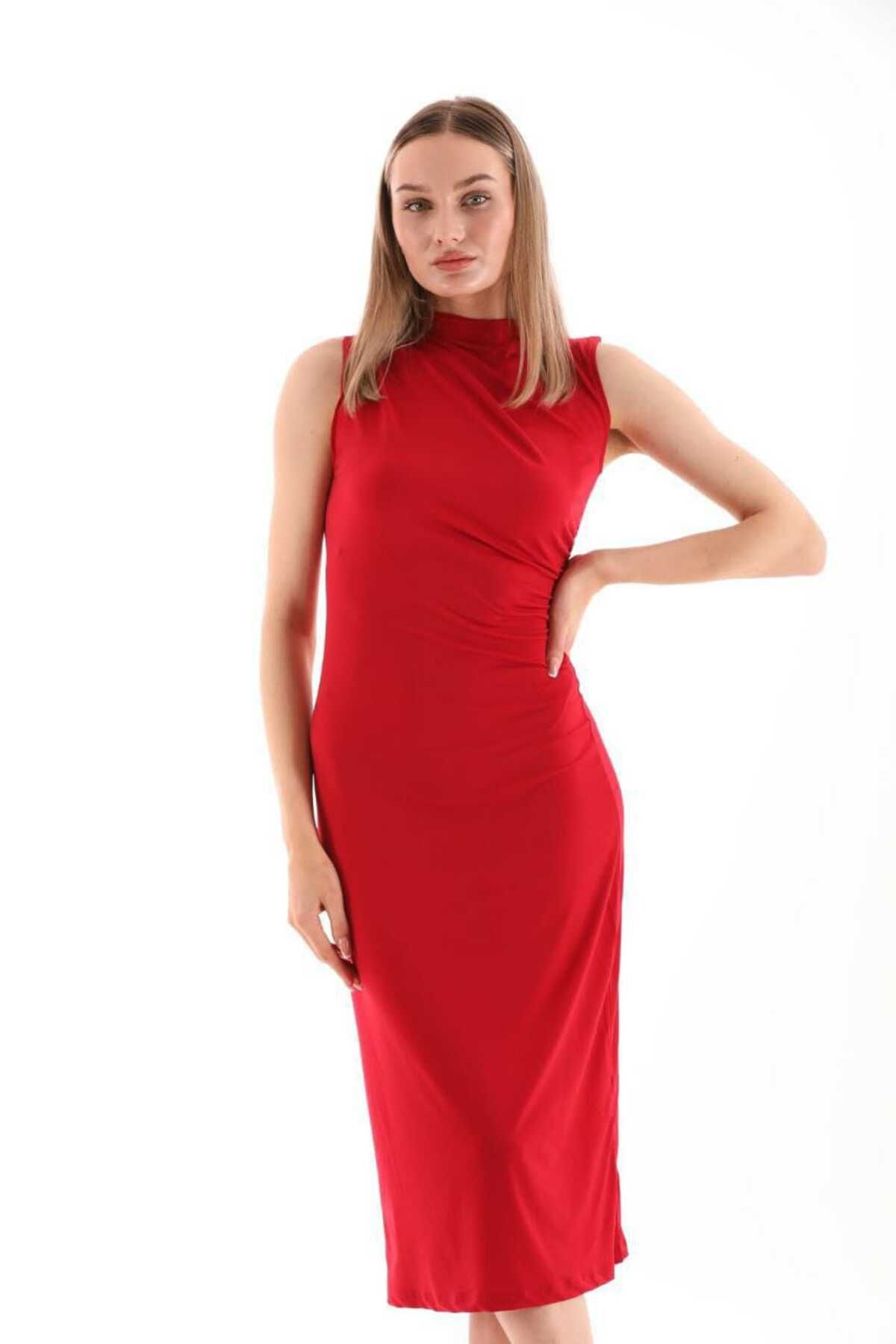 moda paketi SANDY ELBİSE MİDİ BOY