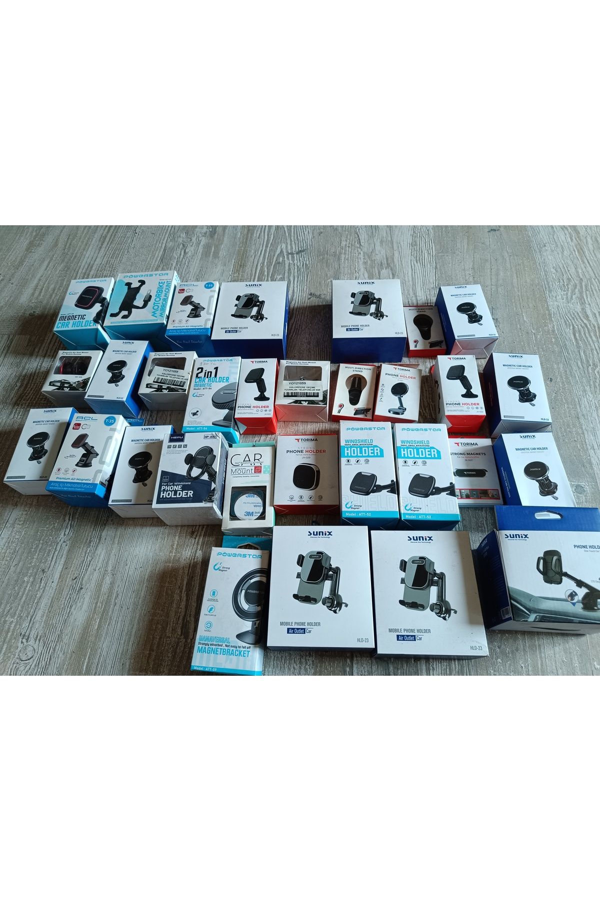 TÜRKSET 31 adet karışık telefon tutacağı