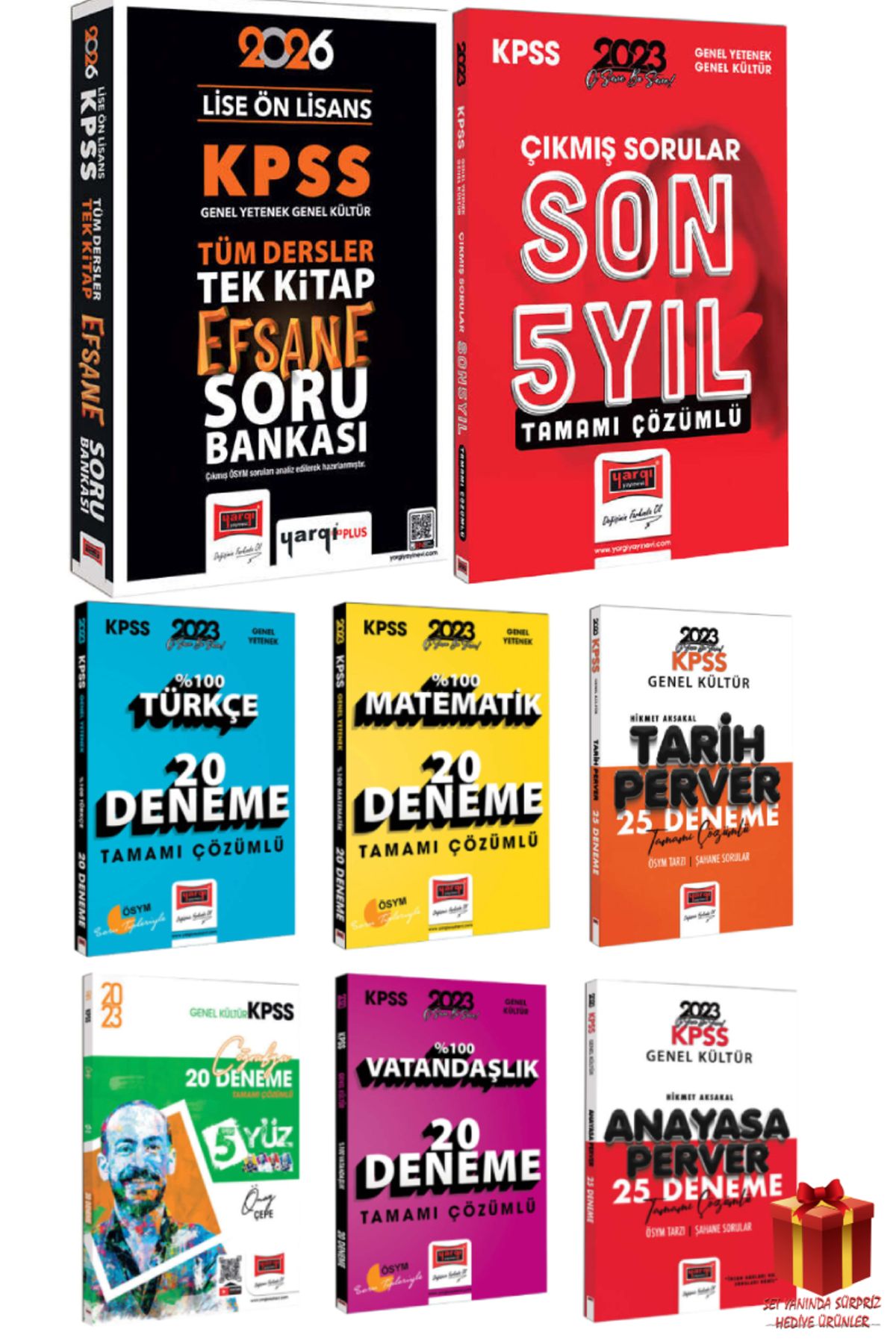 Yargı Yayınları 2026 Yargı Lise Ön Lisans Tüm Dersler Efsane Soru Bankası+Çıkmış Sorular+GYGK Deneme Seti