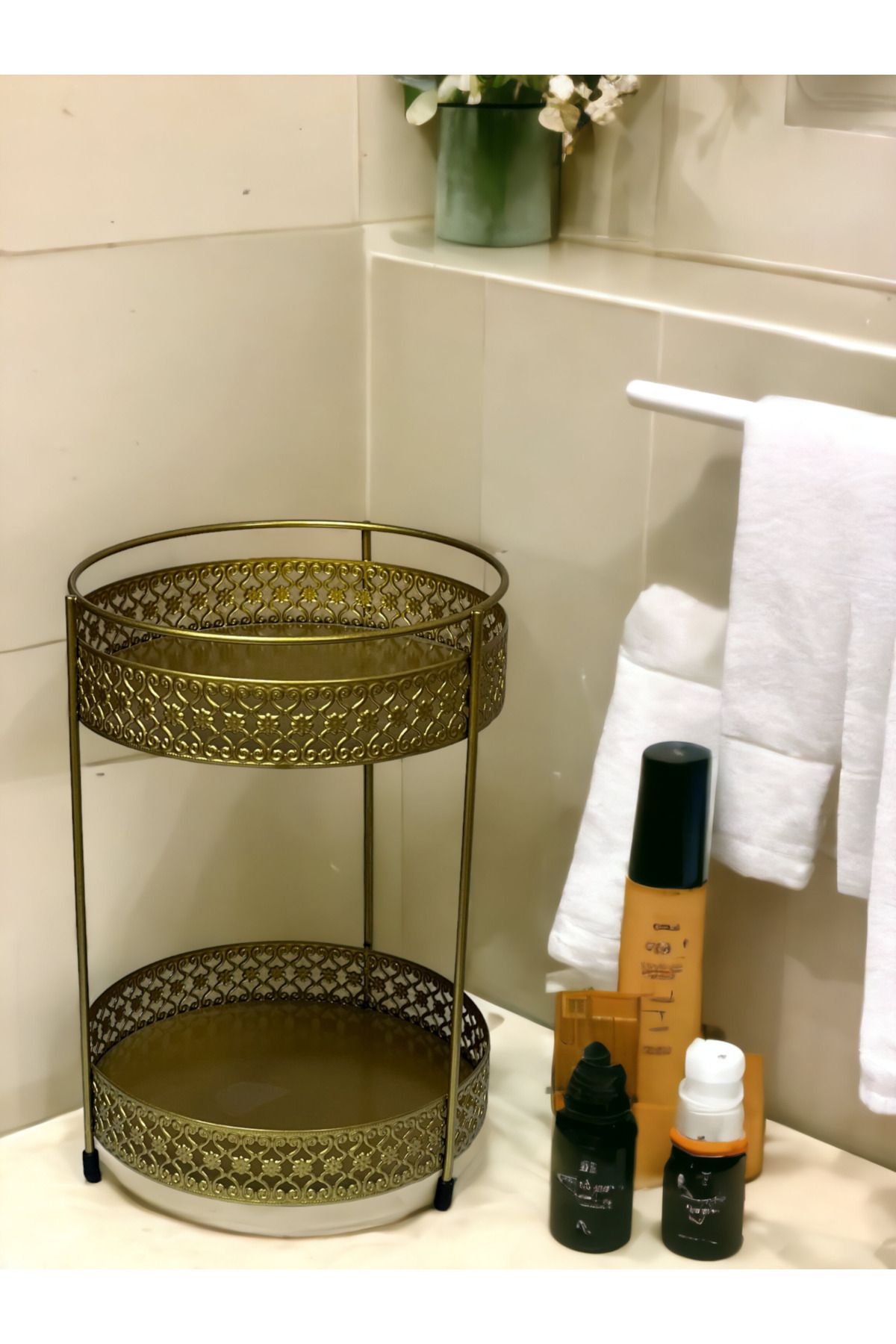 DEKORANLA Çok Amaçlı 2 Katlı Banyo ve Takı Düzenleyici Organizer
