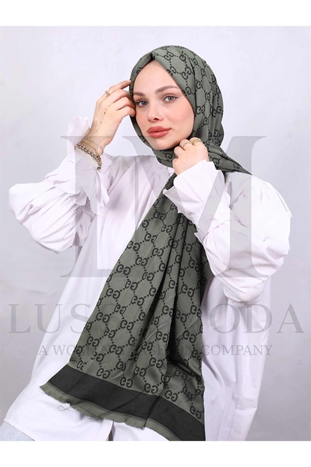 LUSSAMODA G DESENLİ İTHAL ÇİFT TARAFLI ŞAL
