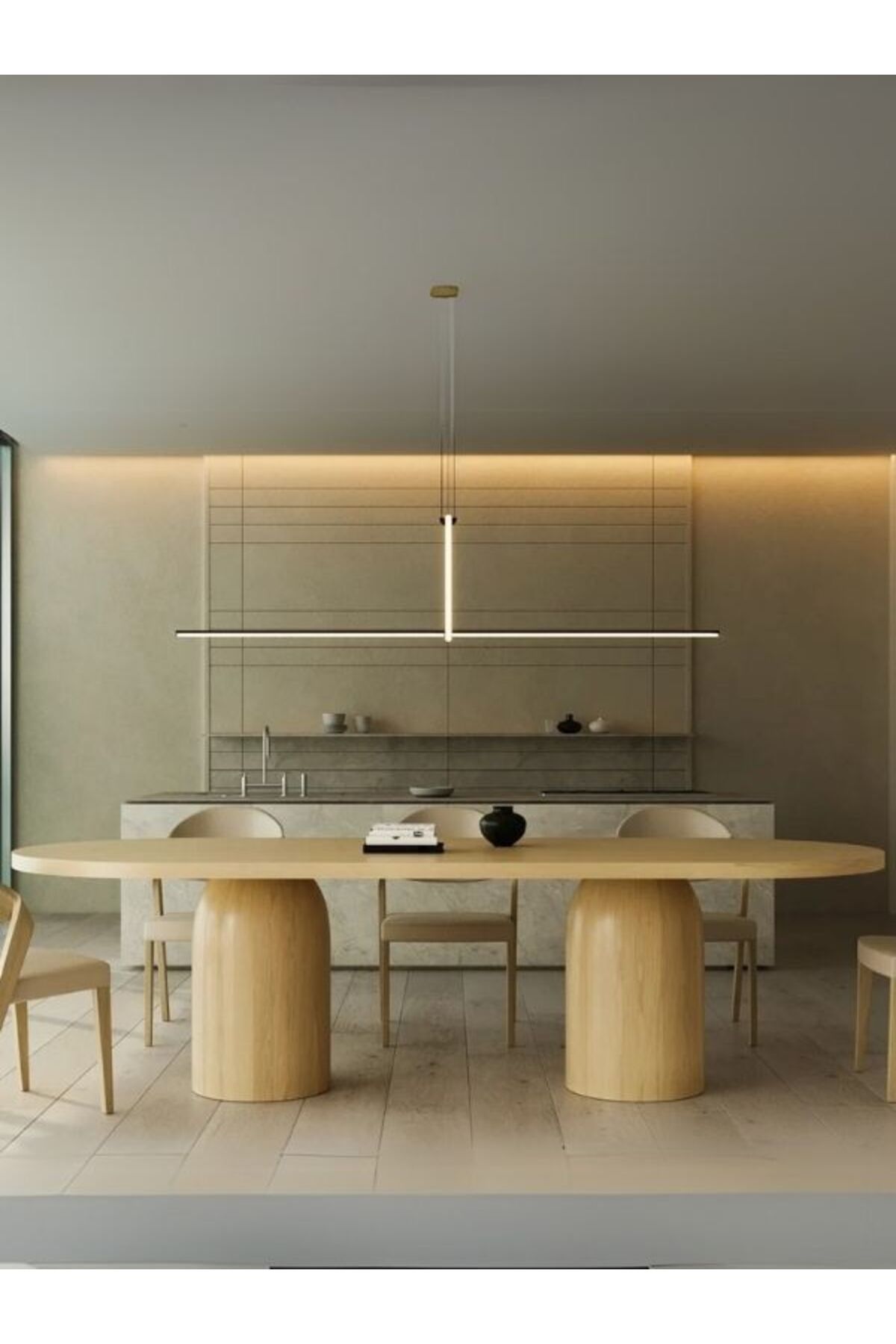Gazzini Furniture Majestica İtalyan Still Ahşap Yemek Masası 90x200