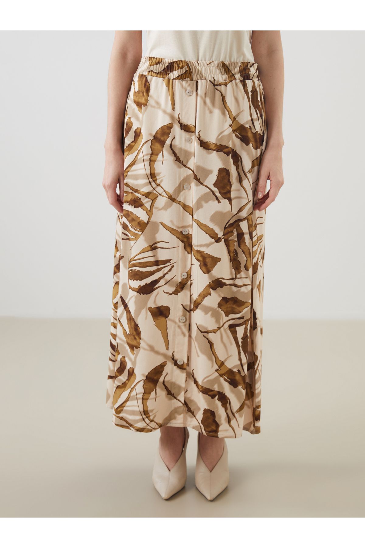 LC Waikiki-Patterned A-Line Skirt with Elastic Waist 2