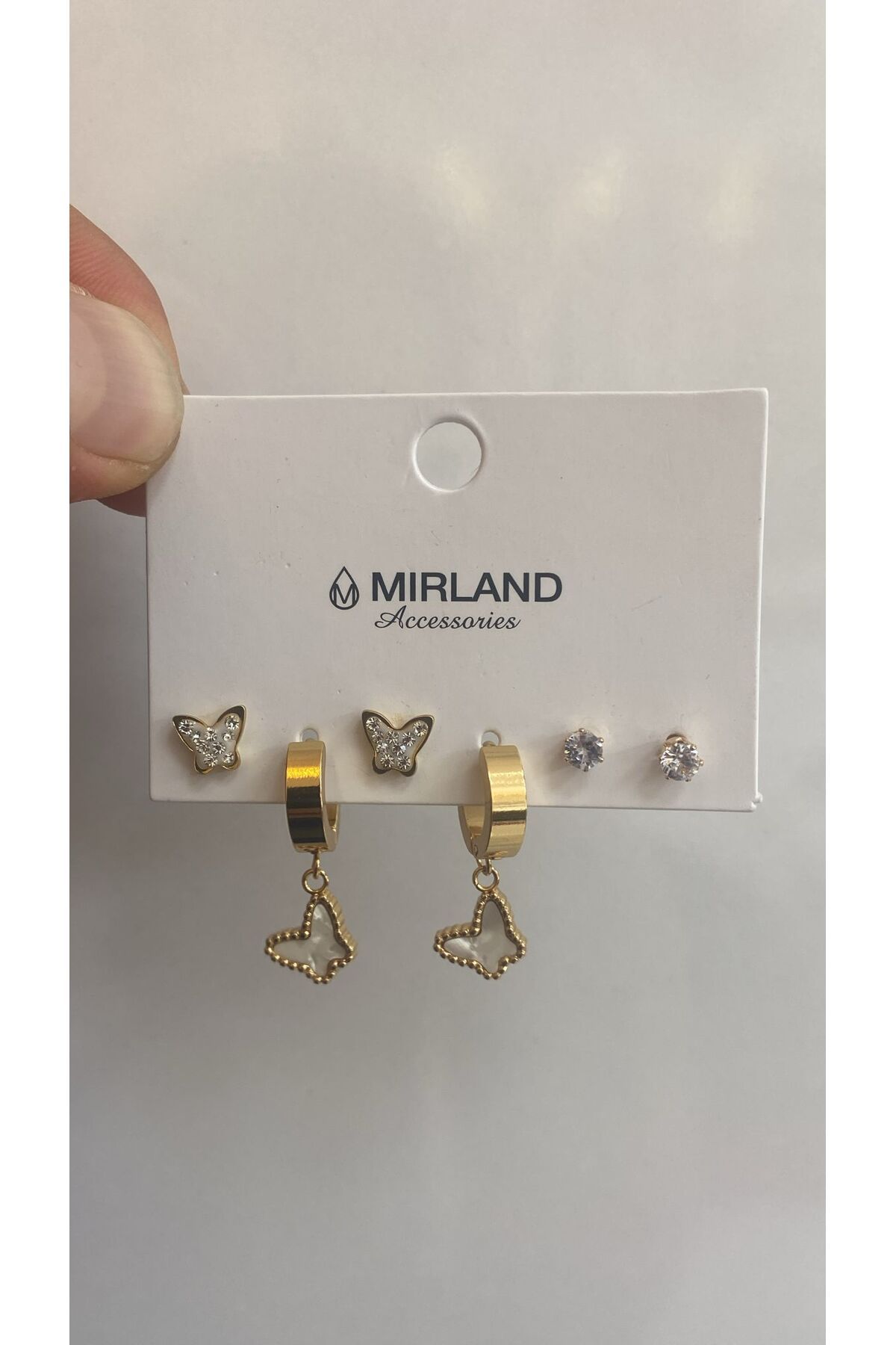 MİRLAND TAKI ŞIK KADIN ÇELİK 6 LI KÜPE SETİ