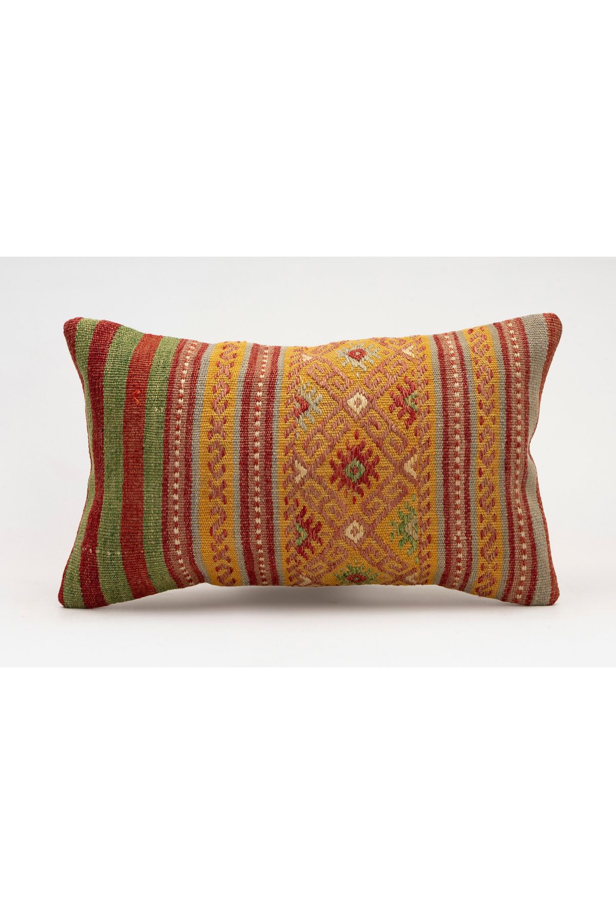 Kilim Whole Sale El Yapımı Kilim'den Yapılmış Vintage Kırlent Kılıfı, Yün, 30x50 Cm
