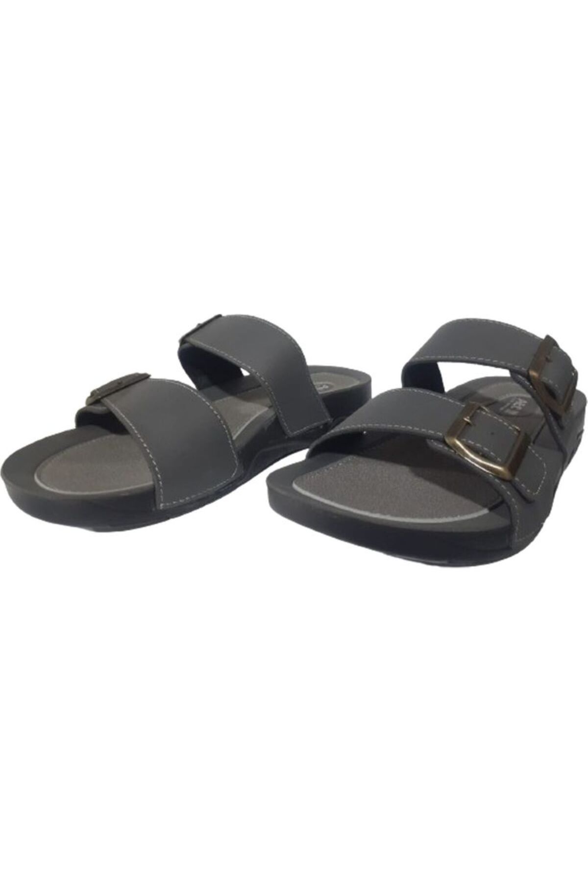 Demashoes-Smoked Double Buckle Orthopedic Sole Daily Stylish Slippers 3