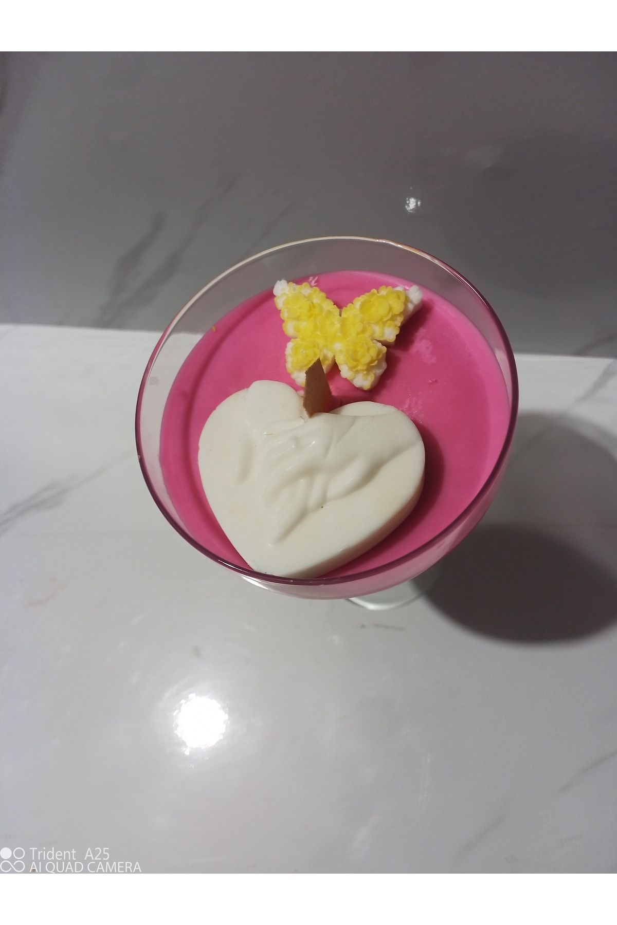 DEKORANLA Bordo Soya Waxy Doğal Mum, Sıcak ve Şık Dekoratif Aksesuar