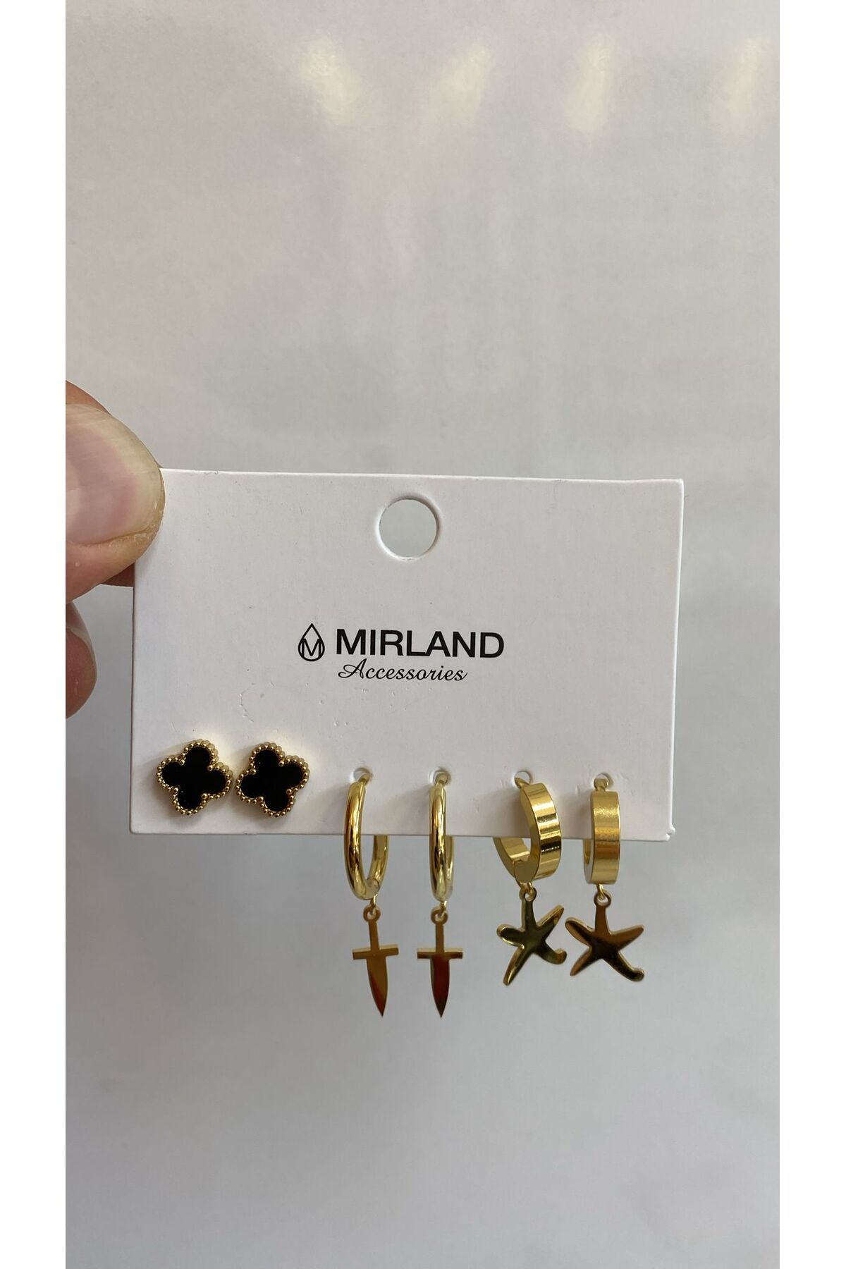 MİRLAND TAKI ŞIK ÇELİK KADIN 6 LI KÜPE SETİ