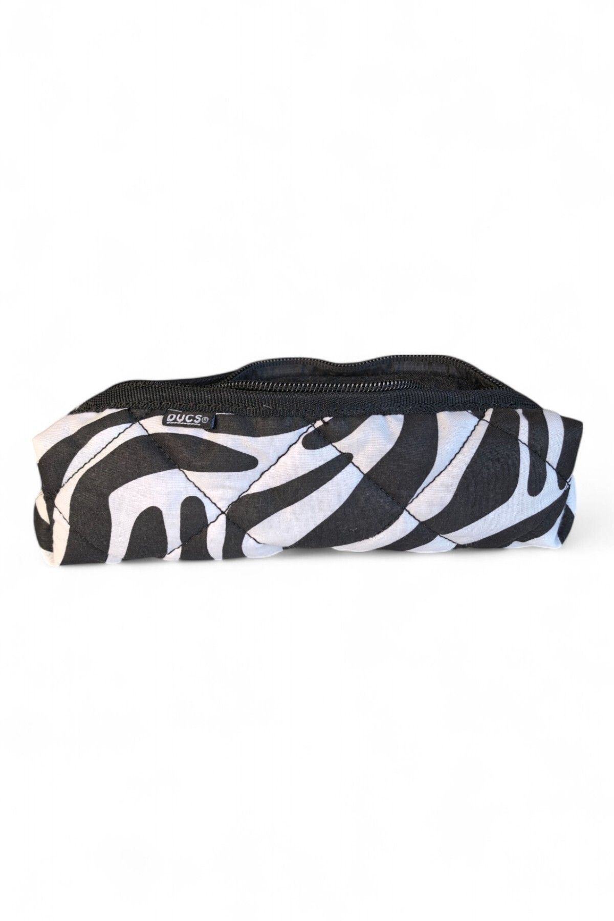 DUCS Zebra Desenli Kalem Kutusu %100 Pamuk Kapitone Dikişli -DCS-392