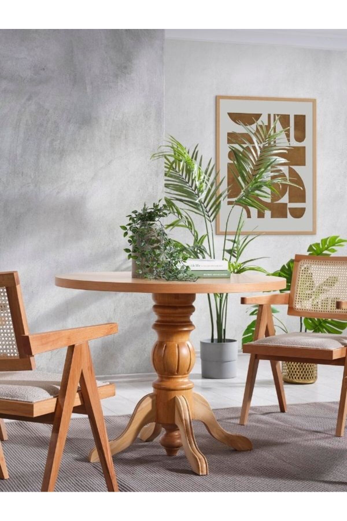 Gazzini Furniture Ravello Baba Ayak Sabit Masa 90x90