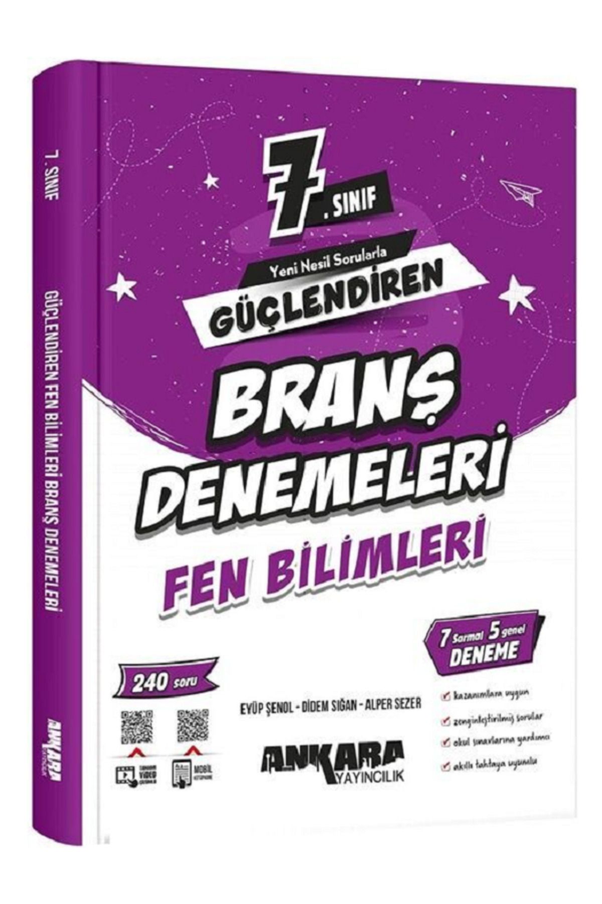 Evrensel İletişim Yayınları 7.Sınıf Ankara Güçlendiren FEN BİLİMLERİ Branş Denemeleri / 7 Sarmal 5 Genel Deneme - 240 Soru