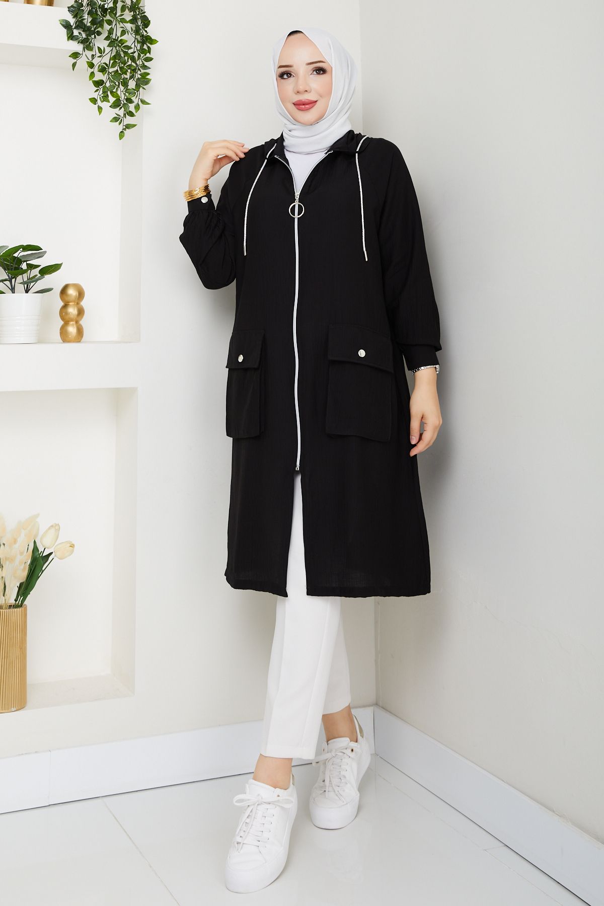 Pamuk Butik Kadın Torba Cepli Giy Çık Kap