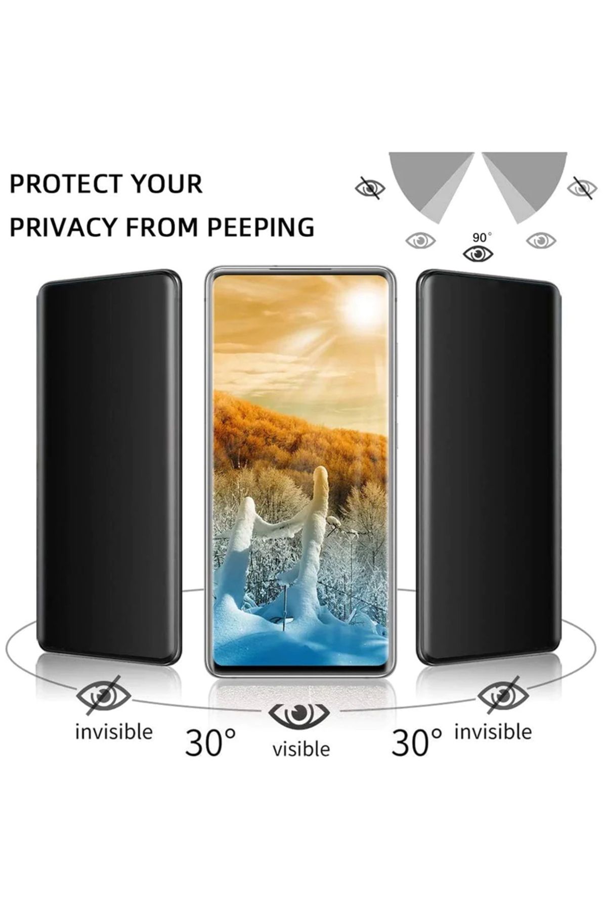 FONIX-Anti-Visual Hacking Screen Protector compatible with Tecno Spark 6 Go, Privacy Proof, Anti Blue Light, Anti Glare 3