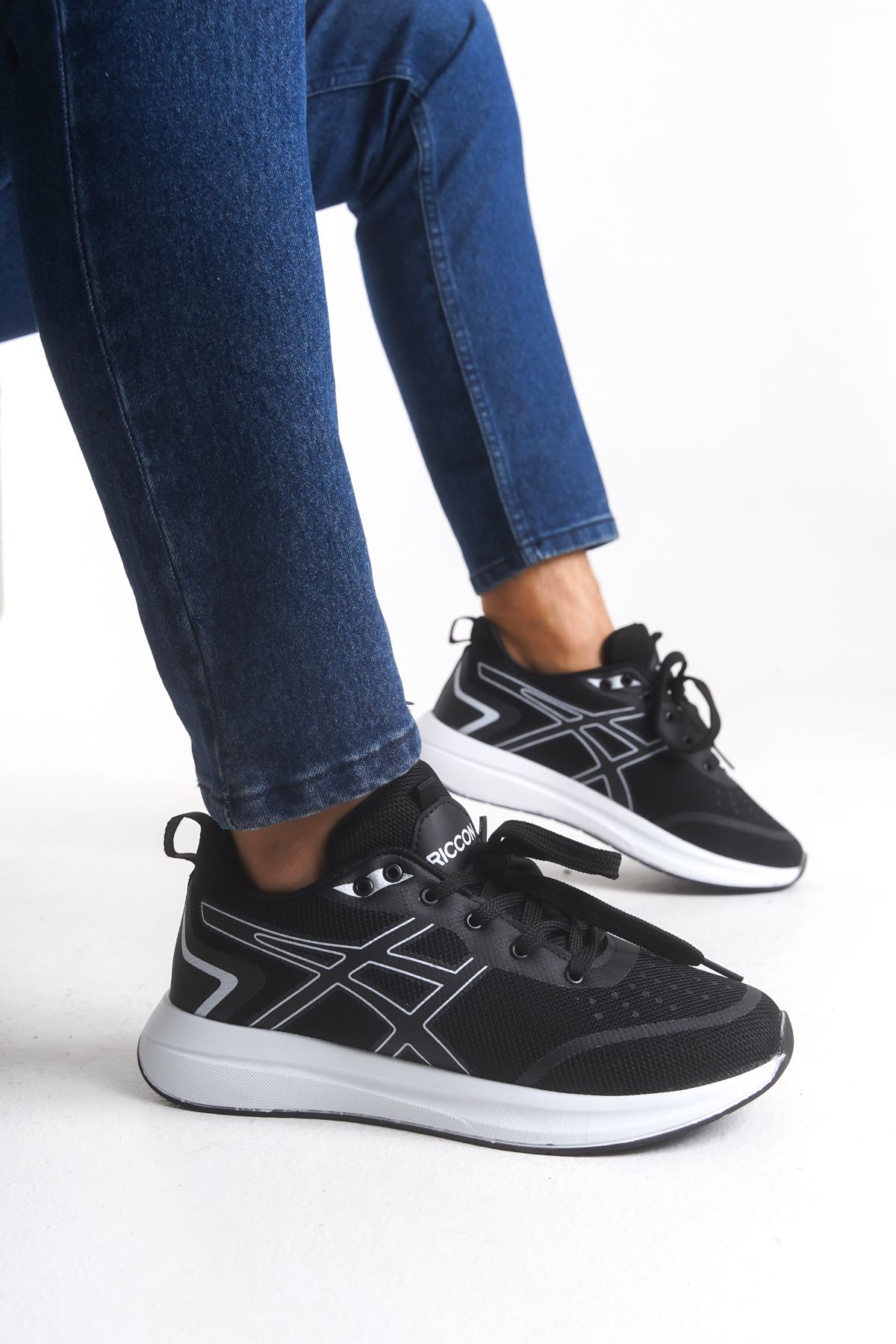 Riccon Graryll Unisex Sneaker 001218 Siyah Beyaz