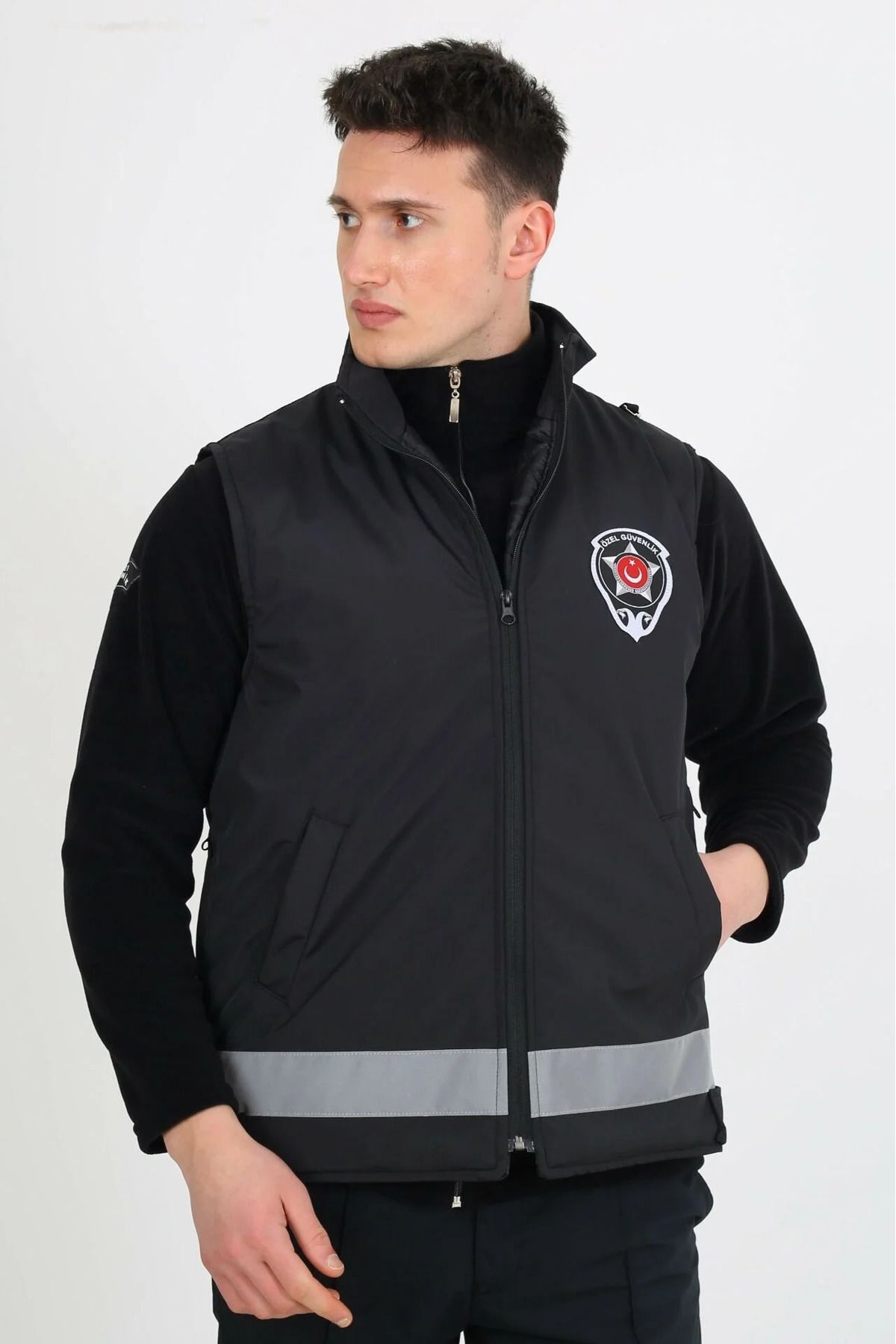 Butik Güvenlik Yeleği - Armalı & Reflektörlü