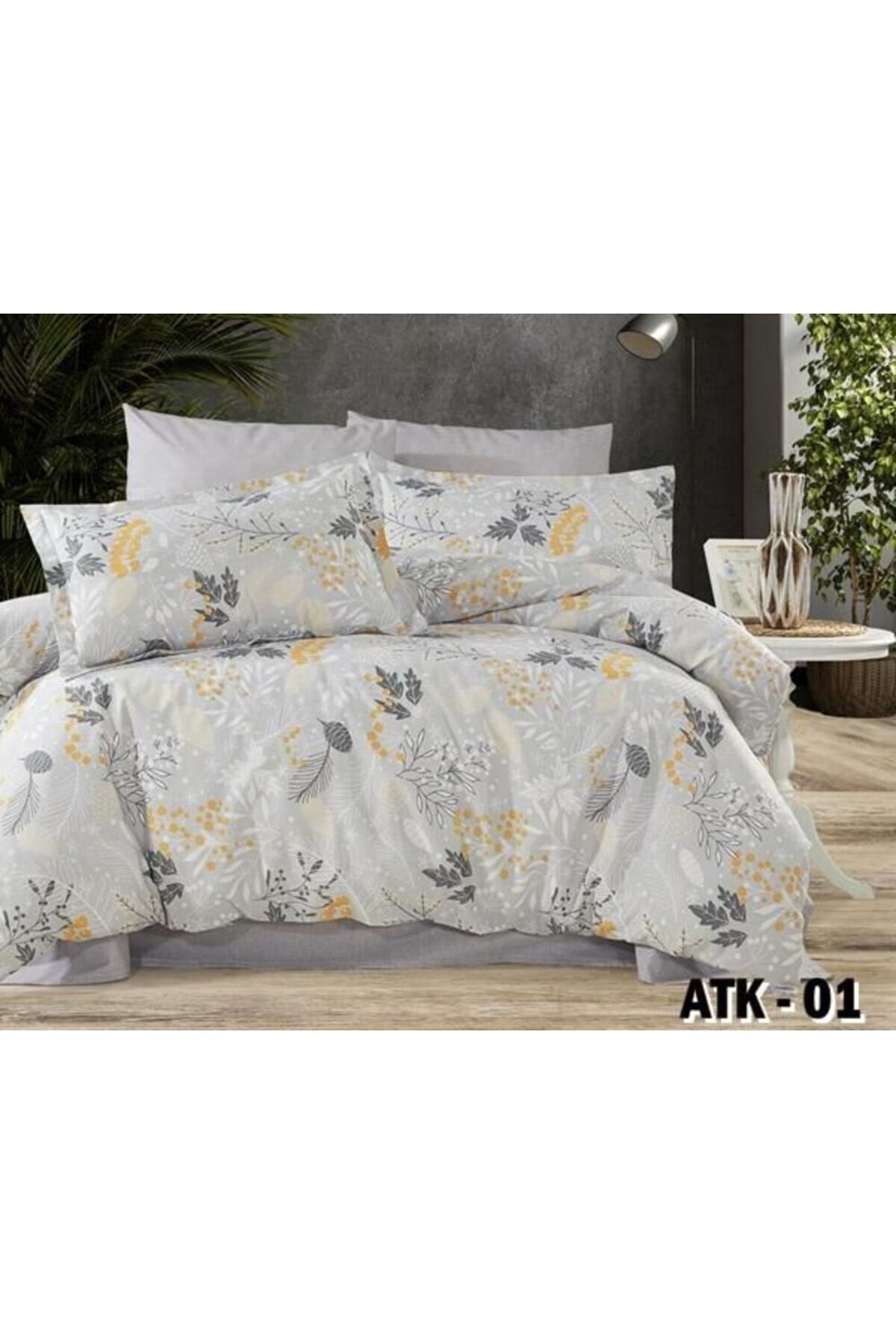 AYBERK HOME TEXTİLE DÖRT MEVSİM KAPİTONELİ ÇİFT KİŞİLİK NEVRESİM SETİ-ATK01