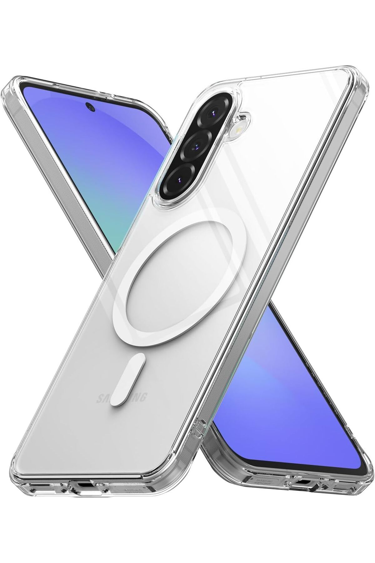 Rivor Samsung Galaxy A26 Uyumlu Kılıf Magsafe Wireless Kablosuz Şarj Destekli Şeffaf Darbe Emici Kapak