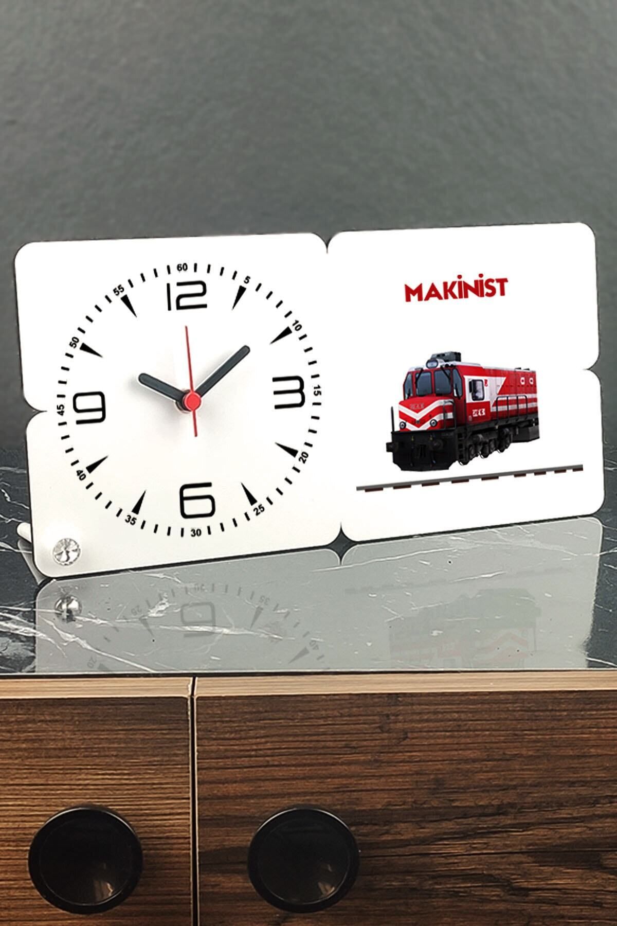 DEKORANLA Şık Ahşap Masa Saati, Siyah Renk, Modern ve Dayanıklı Tasarım
