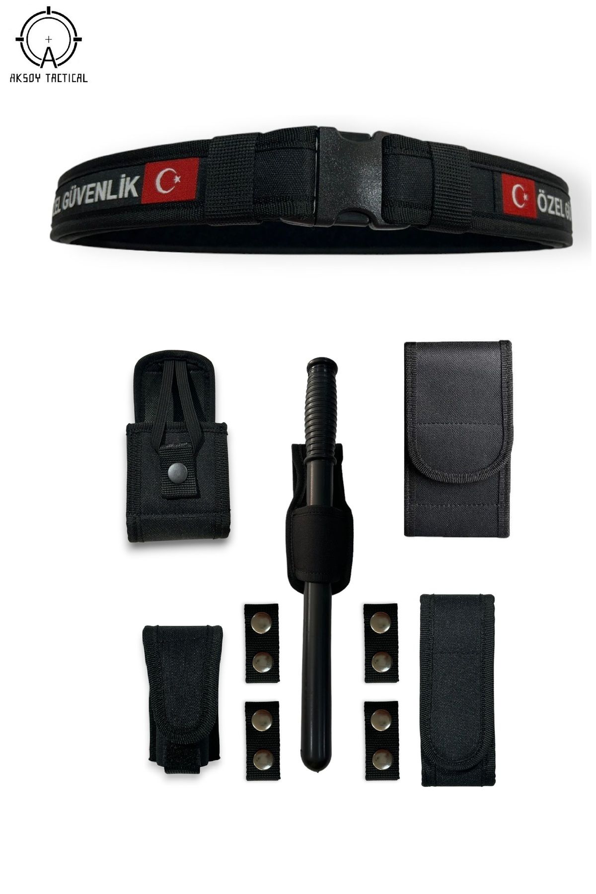 a+ aksoy tactical İnce Özel Güvenlik Yazılı Palaska Ekipman Set