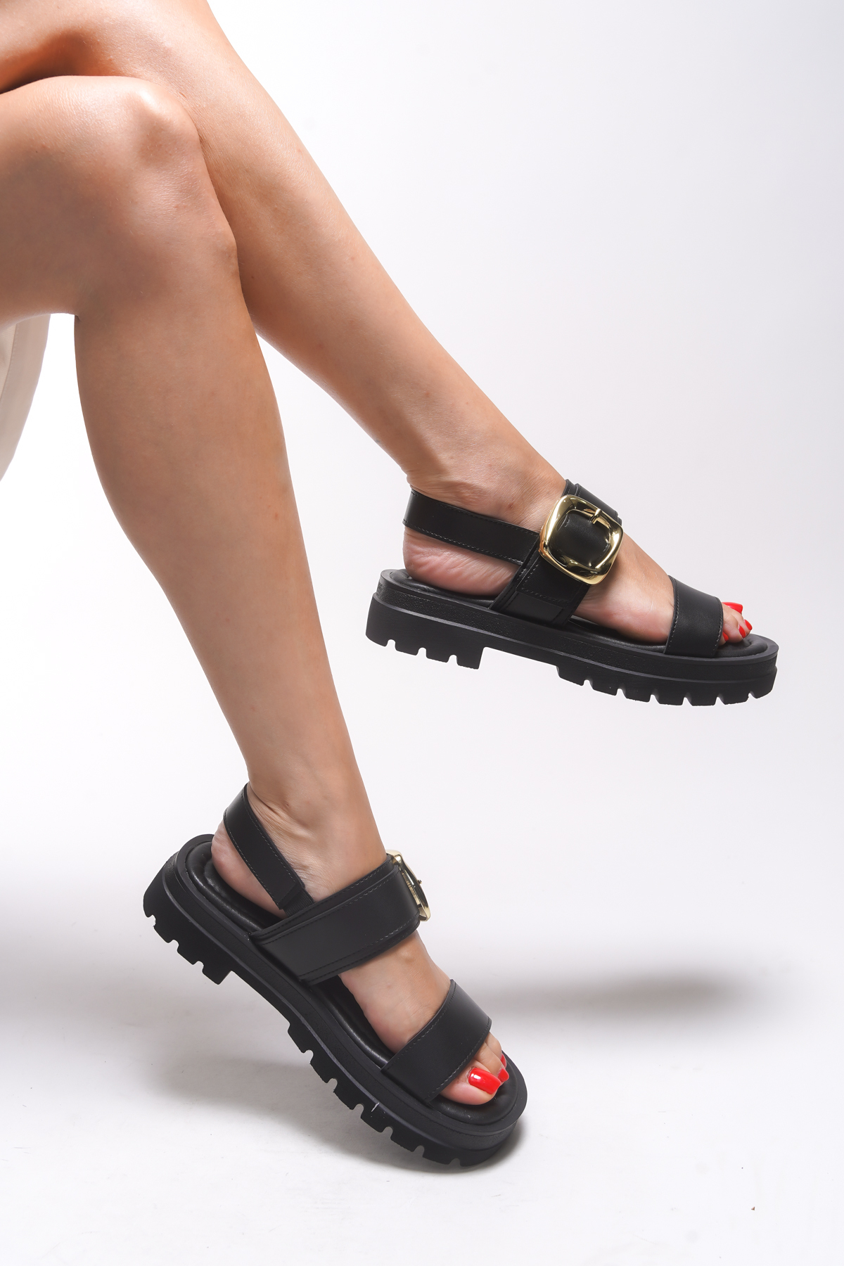 Riccon  Emilthana Kadın Sandalet 0012773 Siyah - Görsel 3