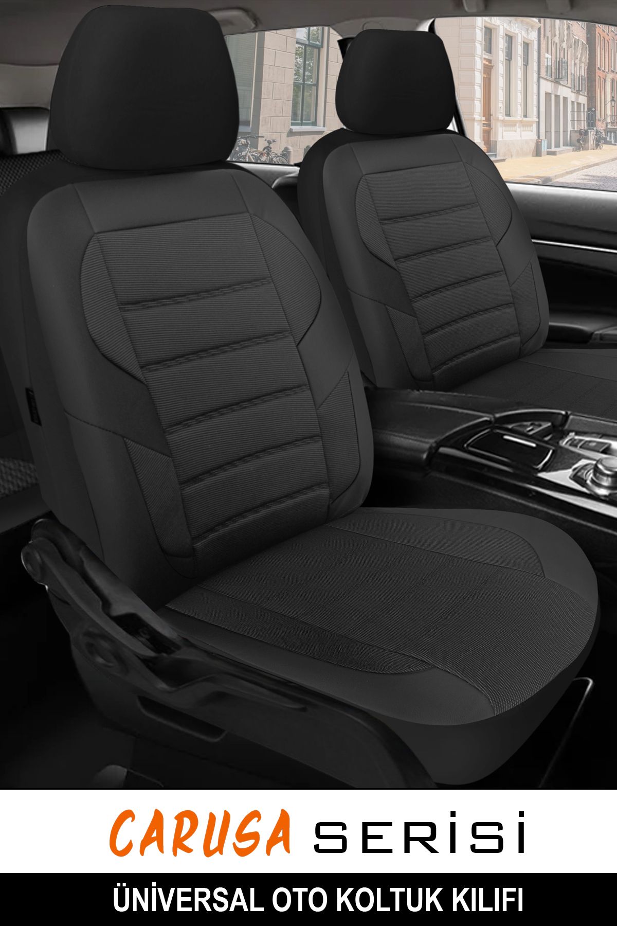 GM-DESIGN Carusa Serisi Üniversal Oto Koltuk Kılıfı - 5 Koltuk Tam Set