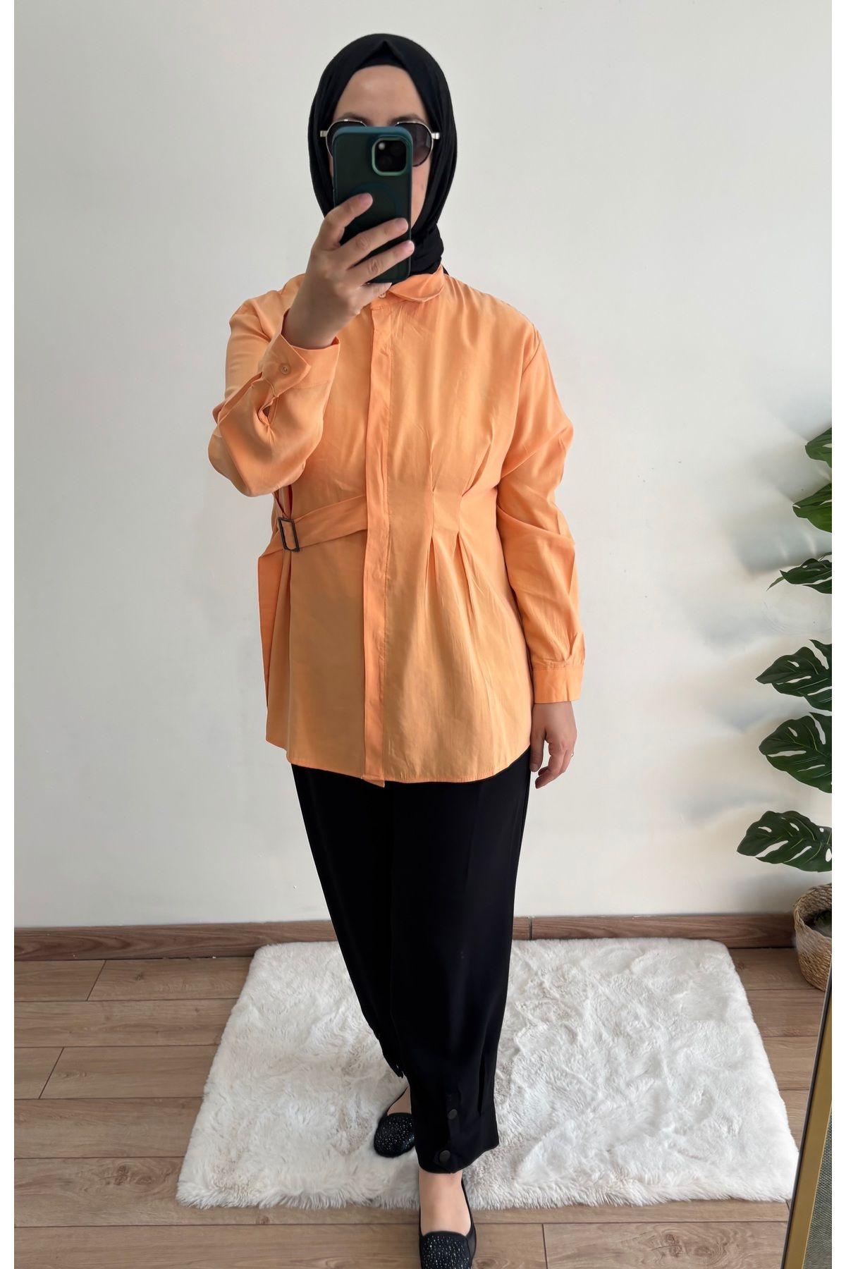 Butik Emsabutik Turuncu Gömlek