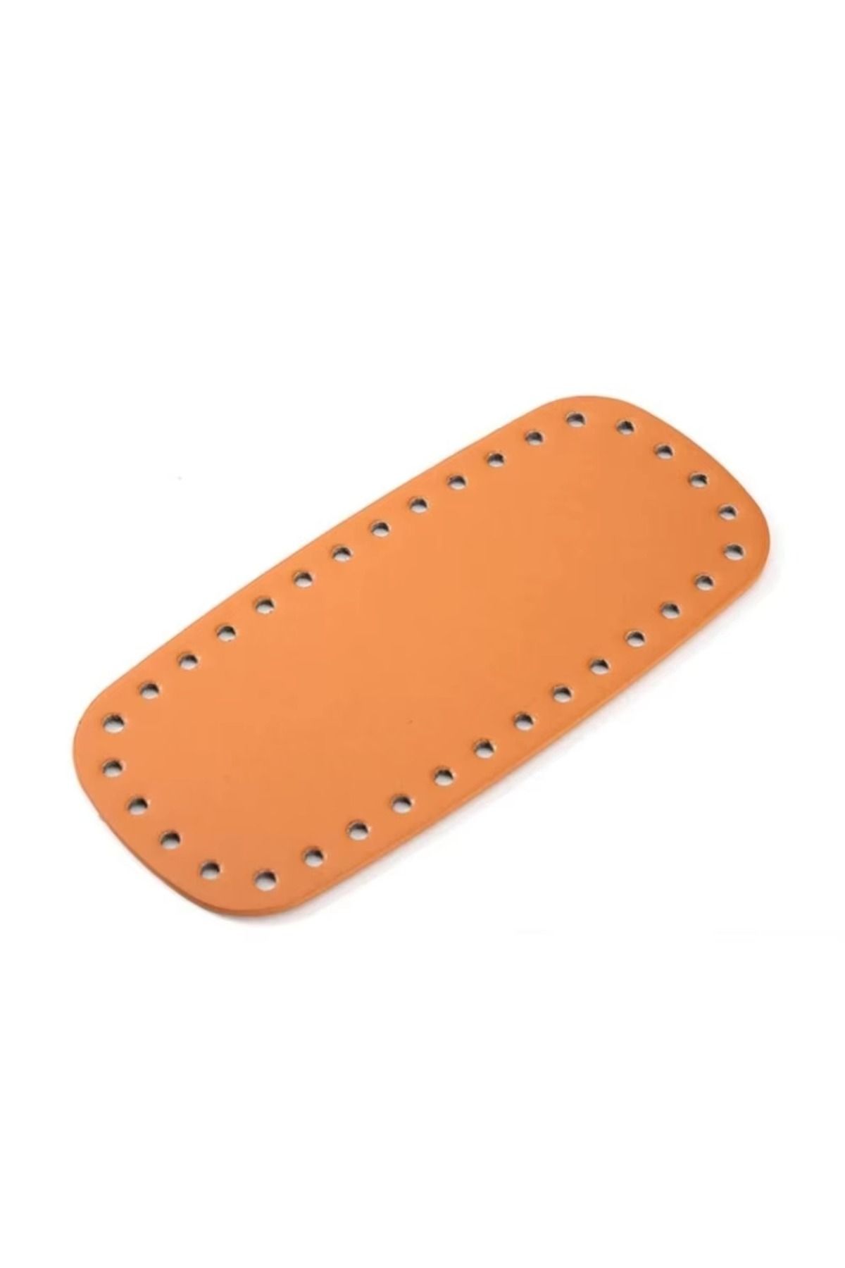 HOBİ 1 Adet Suni Deri Örgü Çanta Tabanı 20x9 cm - El Yapımı Çanta Tabanı Deri Taban Parçası