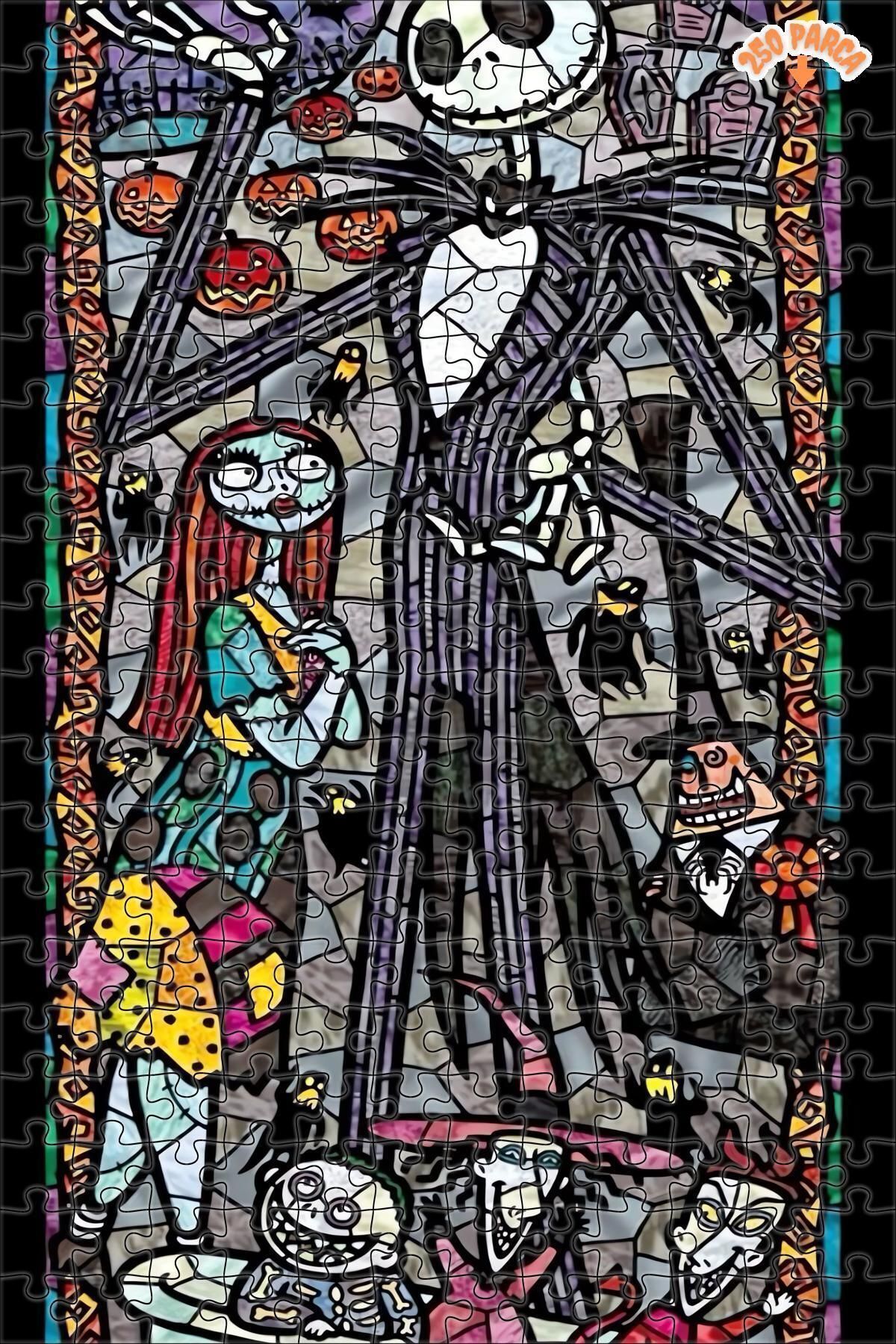 Elioure ARZU GÜL Gotik Kabus Rüyası Dekoratif Çift Katlı Çerçeveli Asılabilir Ahşap Puzzle 250 PARÇA 30X30