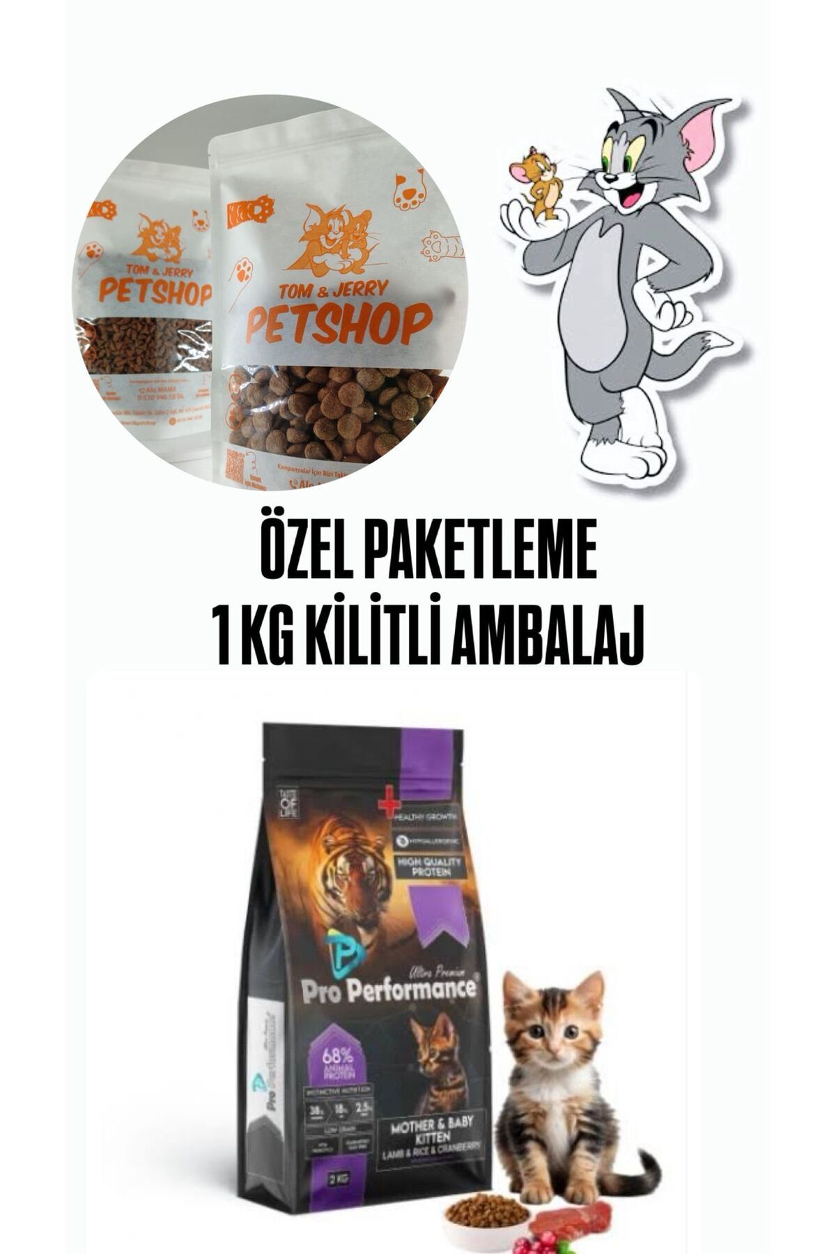 Pro Performance TOM&JERRYPETSHOP - Pro Performance Kitten&Mother 1 Kg Kedi maması