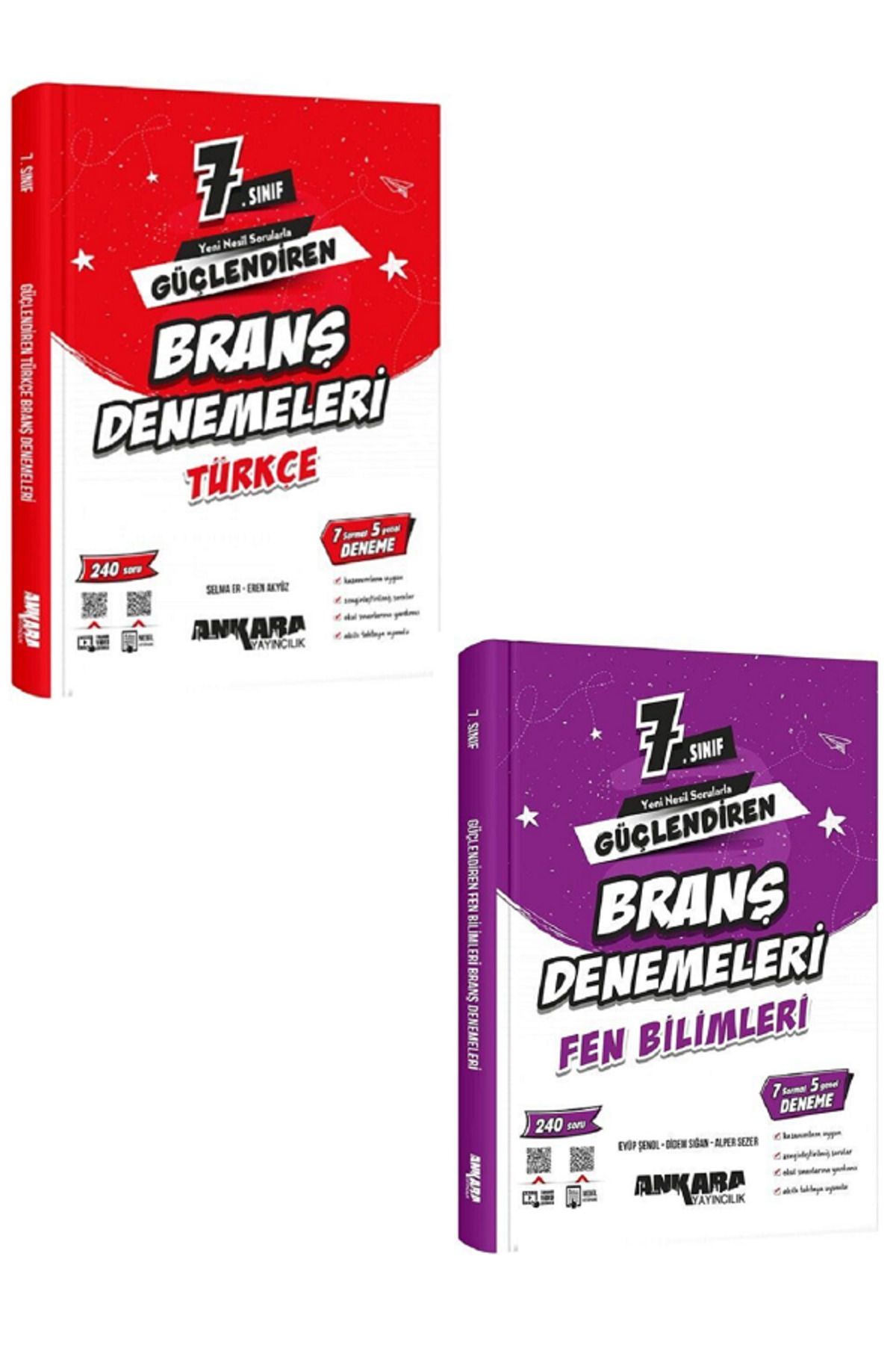 Evrensel İletişim Yayınları 7.Sınıf Ankara Güçlendiren TÜRKÇE + FEN BİLİMLERİ Branş Denemeleri / 480 Soru - 2 KİTAP