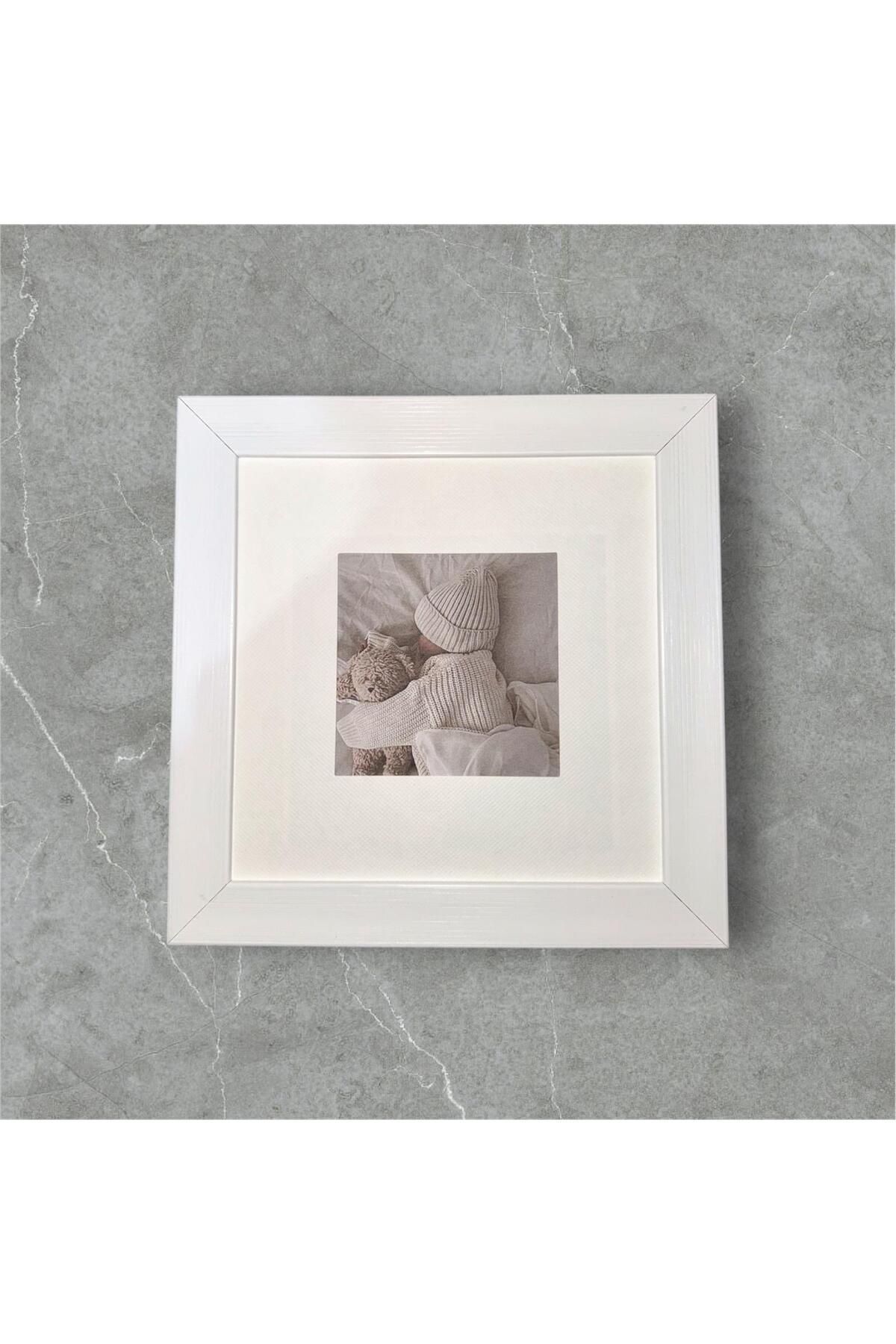 asel sanat 20X20 FOTOĞRAF ÇERÇEVESİ - ANI ÇERÇEVESİ - KARE FOTOĞRAF ÇERÇEVESİ PASPARTULU (PVC CAMLI)
