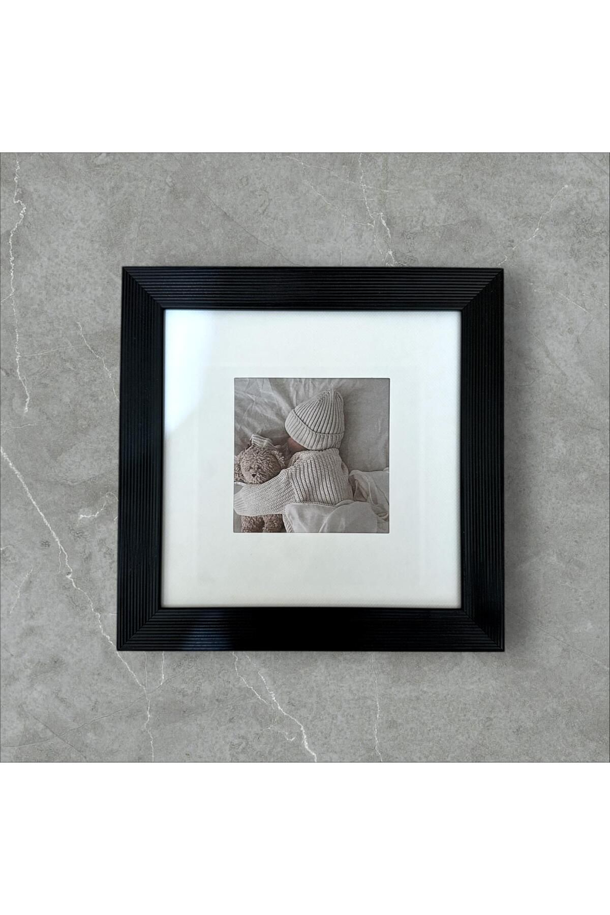 asel sanat 20X20 FOTOĞRAF ÇERÇEVESİ - ANI ÇERÇEVESİ - KARE FOTOĞRAF ÇERÇEVESİ PASPARTULU (PVC CAMLI)