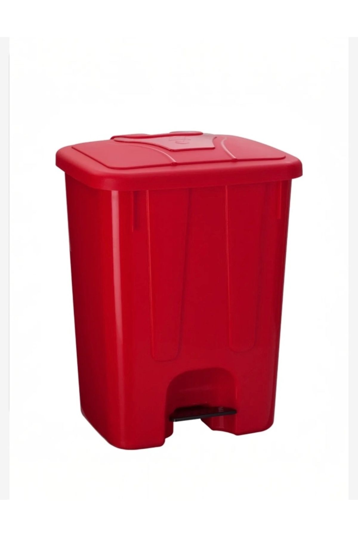 ELCY Pedallı Plastik 65 LT Kırmızı Çöp Kovası