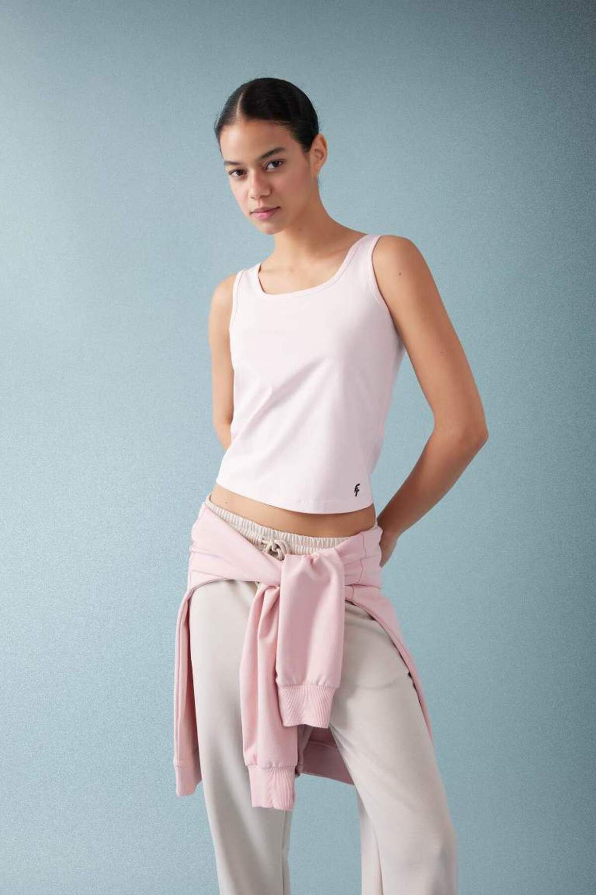 DeFacto Fit Slim Fit Baskılı Bisiklet Yaka Sporcu Atlet