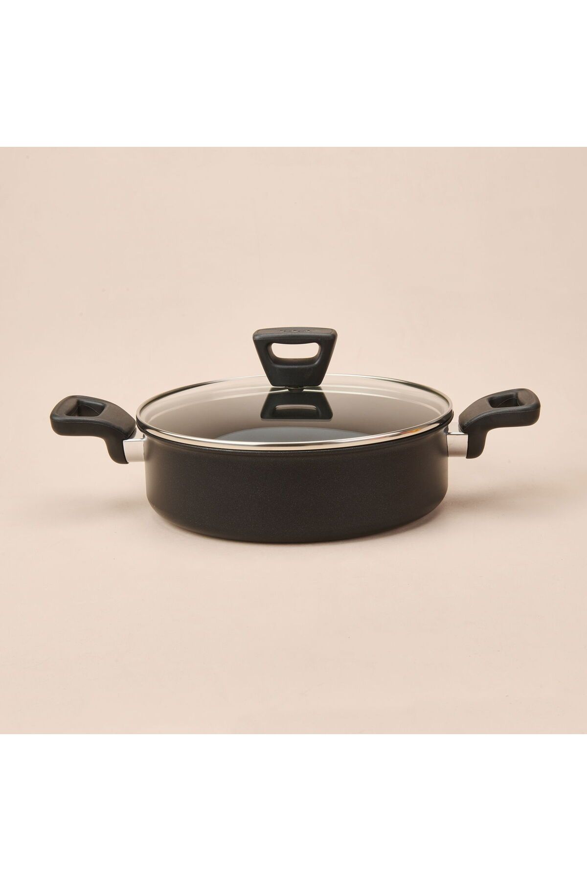 ASPARTAM Titanium 3X Force Kısa Tencere - Siyah - 24 cm