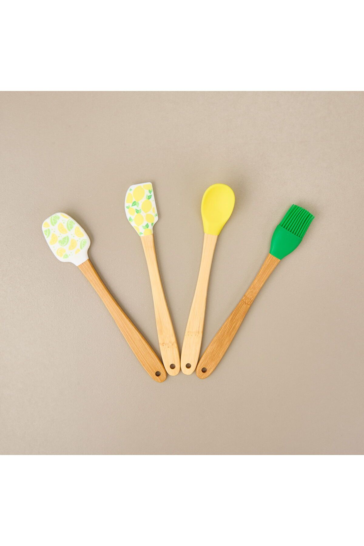 ASPARTAM Silikon Mini 4'lü Spatula Seti - Renkli