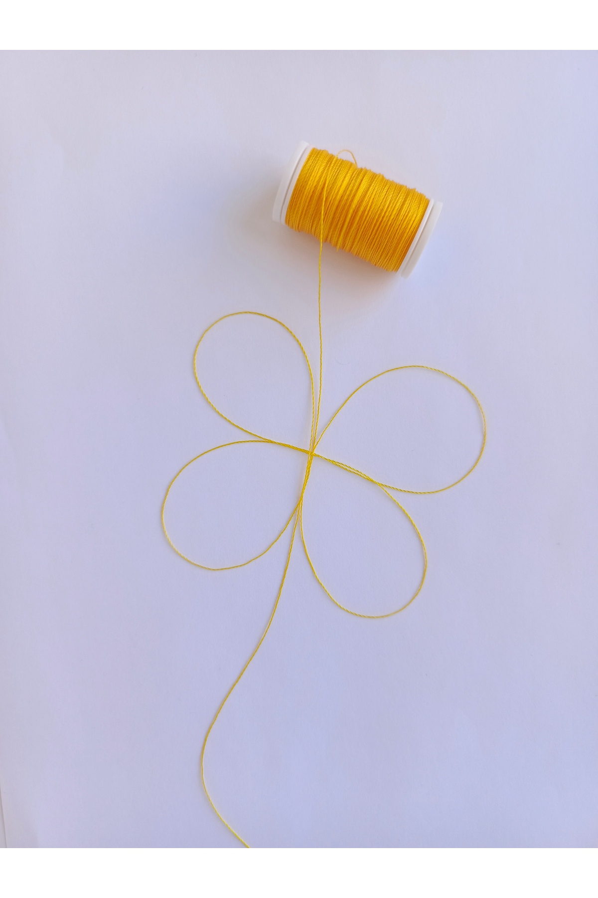 40 Metre Pastel Sarı Renk 0.4 Mm Tesbih ipi